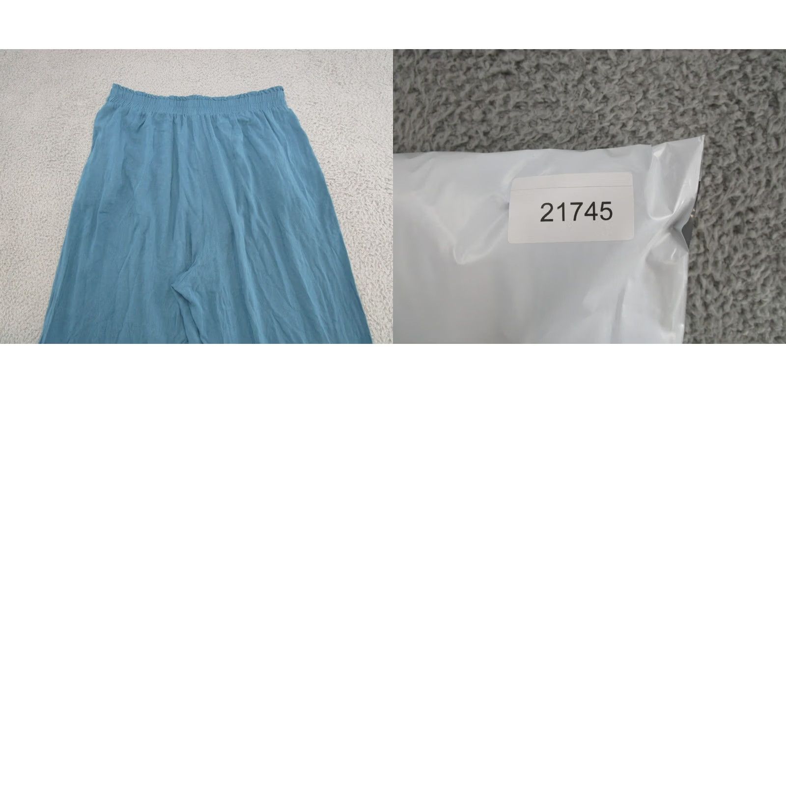 Vintage LuLaRoe Blue Belted Wide Leg Pants Elastic Waist Size Large Beach Lounge Womens Pants Size 36" / US 14 / IT 50 - 9 Thumbnail