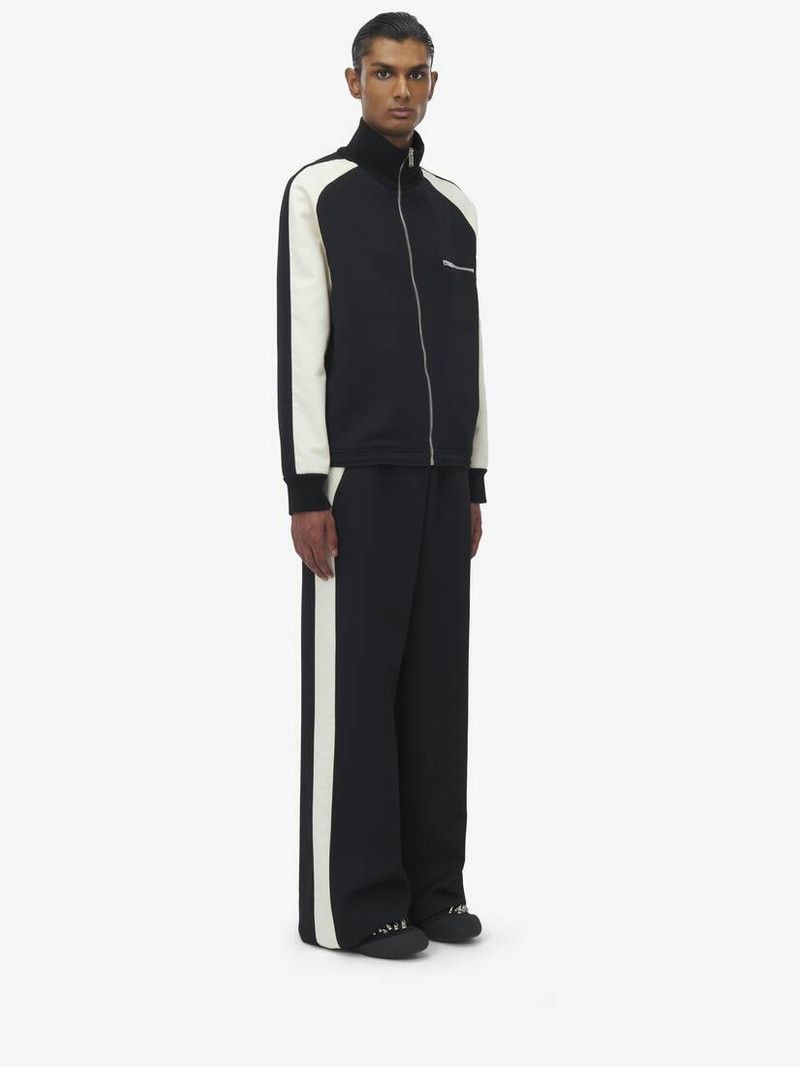 Alexander McQueen o1srvl11e0226 Vintage Track Jacket In Black/White Size US L / EU 52-54 / 3 - 4 Thumbnail