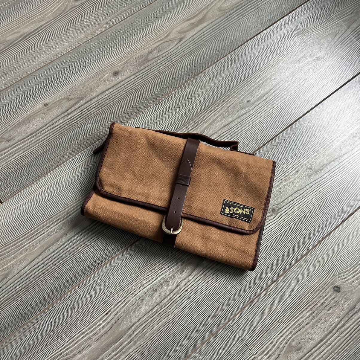 &SONS &Sons Waxed Canvas Toilet Bag Size ONE SIZE - 8 Thumbnail