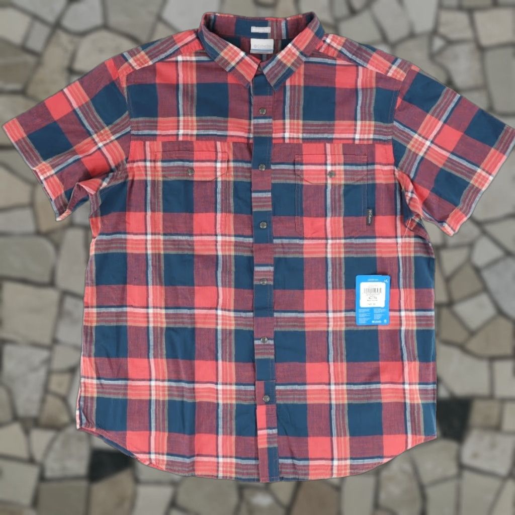 Vintage Columbia Shirt Men's XL Red Leadville Ridge Pearl Snap Cotton Plaid Size US XL / EU 56 / 4 - 1 Thumbnail