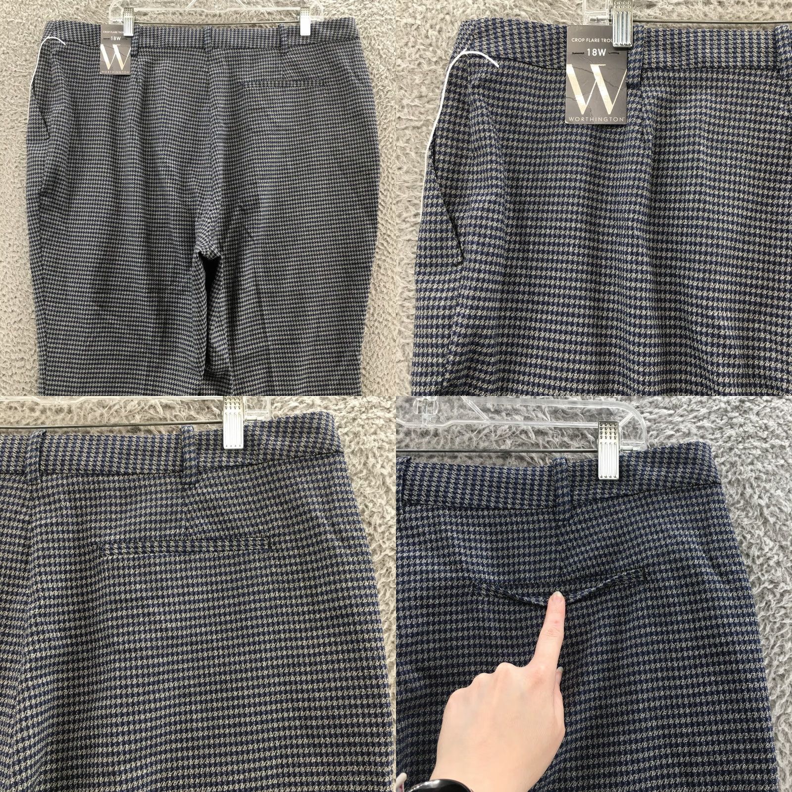 Worthington Worthington Cropped Flare Dress Pants Womens 18W Multicolor NEW Shirt? Size 40" / US 18 - 9 Thumbnail