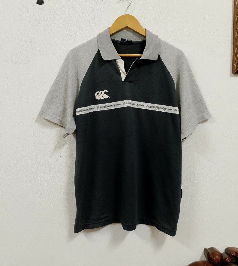 Canterbury of New Zealand Vintage Canterbury Rugby Polo Shirt Made in Japan Size US L / EU 52-54 / 3 - 1 Thumbnail
