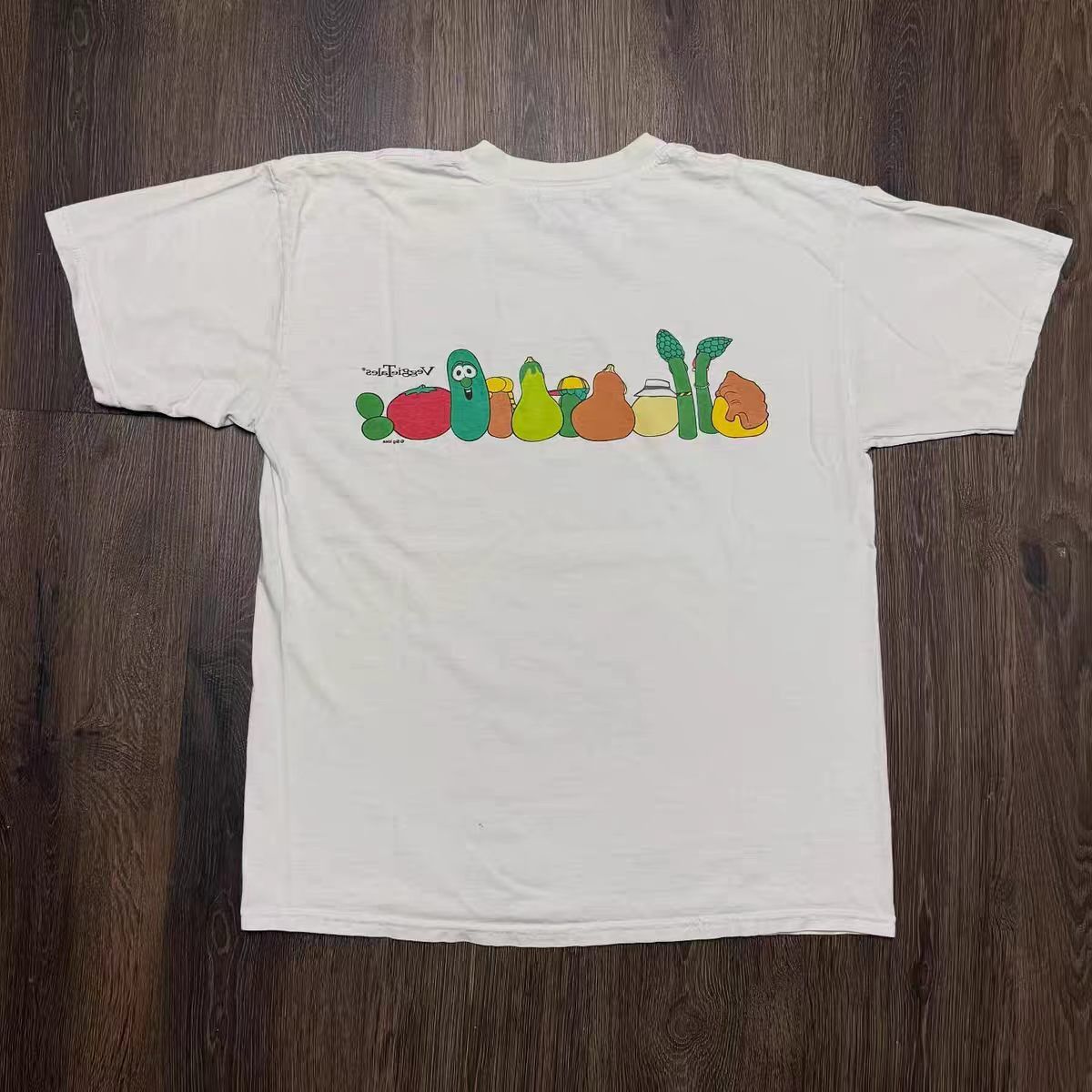 Vintage White Casual Retro Cartoon-Print T-Shirt Size US L / EU 52-54 / 3 - 1 Thumbnail