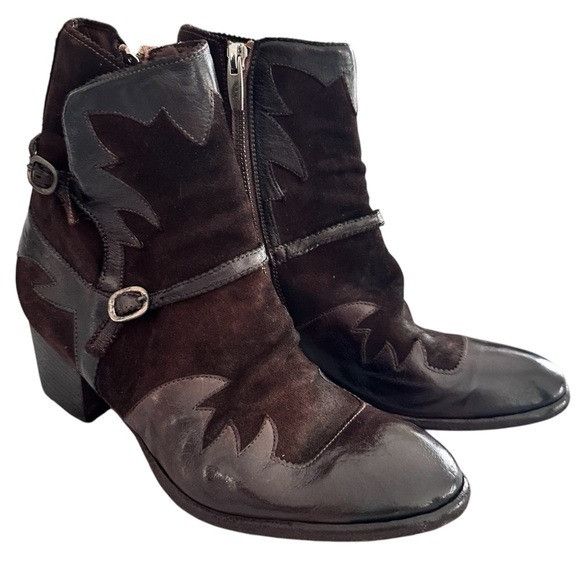 Vintage I.N.K. Shoes Vintage Brown Leather and Suede Western Style B Size US 7.5 / IT 37.5 - 13 Thumbnail