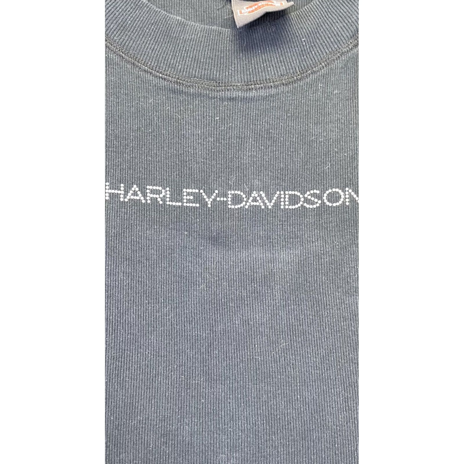 Harley Davidson Harley-Davidson Shirt Womens Medium Black Cap Sleeve Mancuso Houston TX Size M / US 6-8 / IT 42-44 - 2 Thumbnail