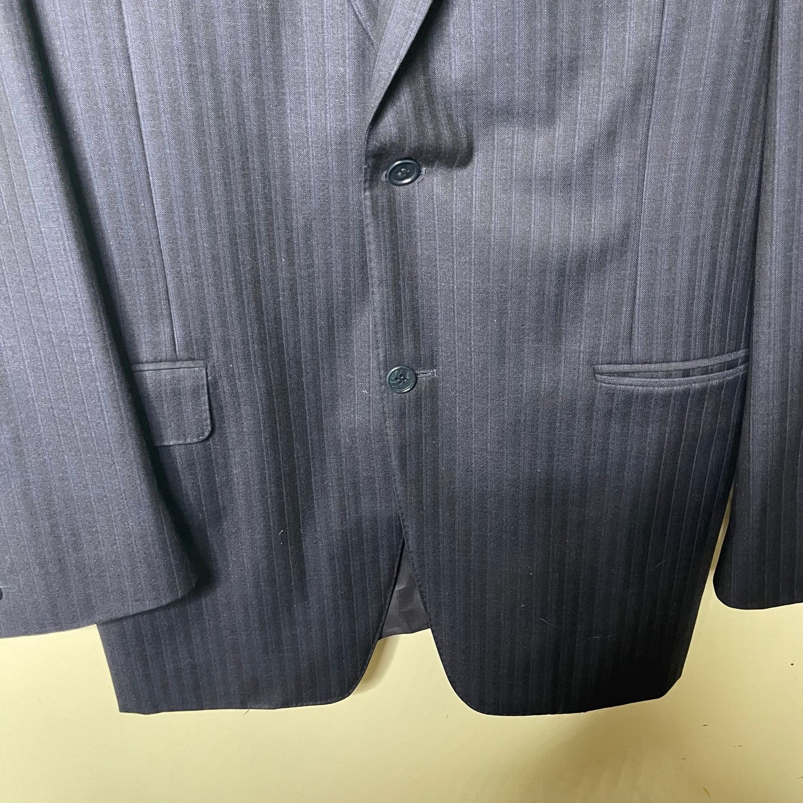 Canali Canali navy pinstripe 100% wool 2 button sport jacket blazer Size 42R - 4 Thumbnail