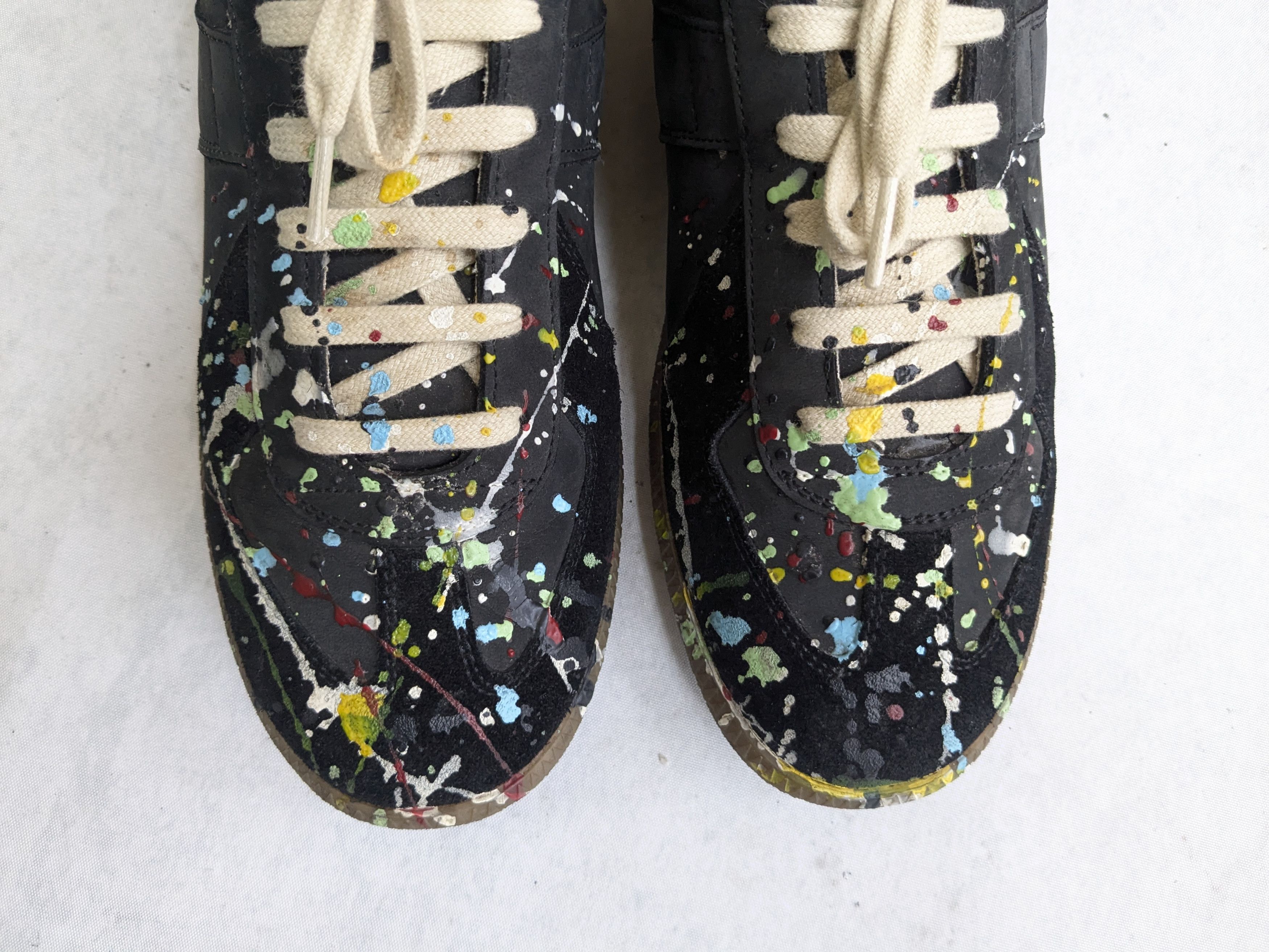 Maison Margiela Maison Margiela Replica GAT Paint Splatter Black 9 42 Low Size US 9 / EU 42 - 3 Thumbnail
