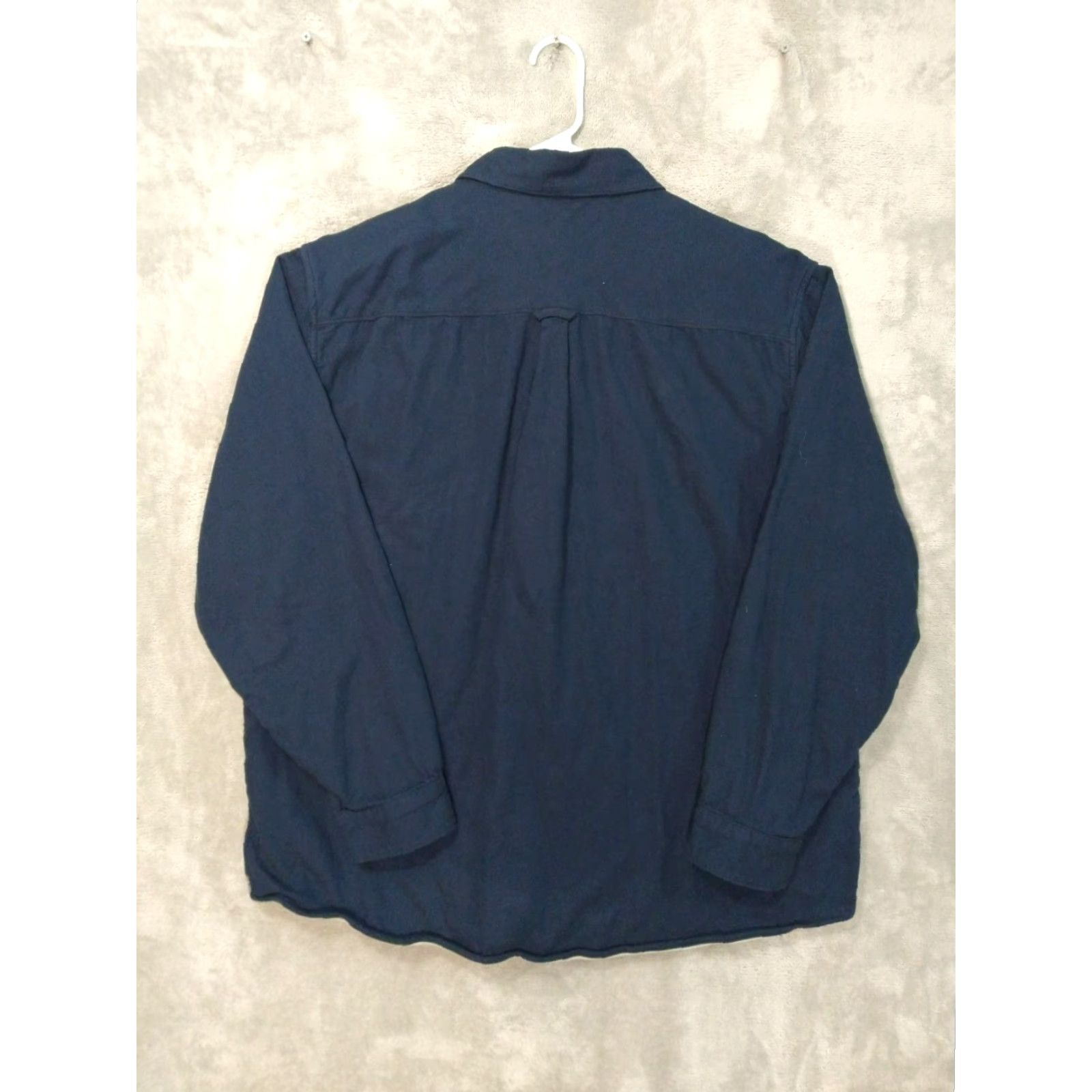 Carbon2Cobalt Carbon 2 Cobalt Shirt Mens 2XL Navy Blue Flannel Long Sleeve Button-Up Pocket Lined Size US XXL / EU 58 / 5 - 2 Thumbnail