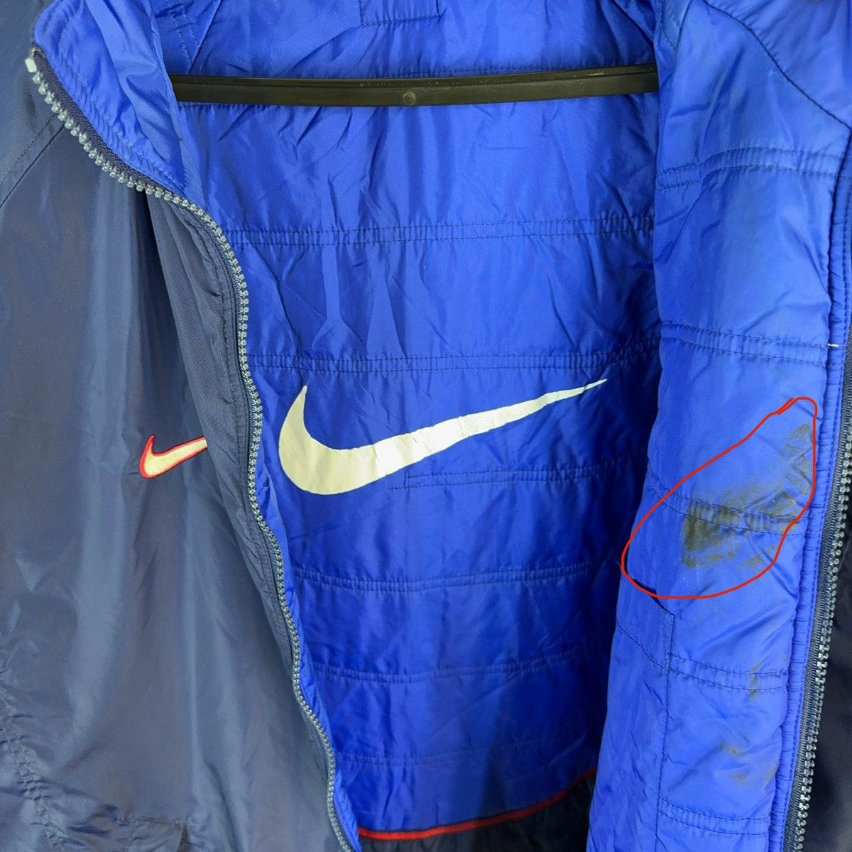 Nike × Vintage Vintage Nike Glasgow Rangers 1997 Jacket Reversibl Blue Size US L / EU 52-54 / 3 - 18 Thumbnail