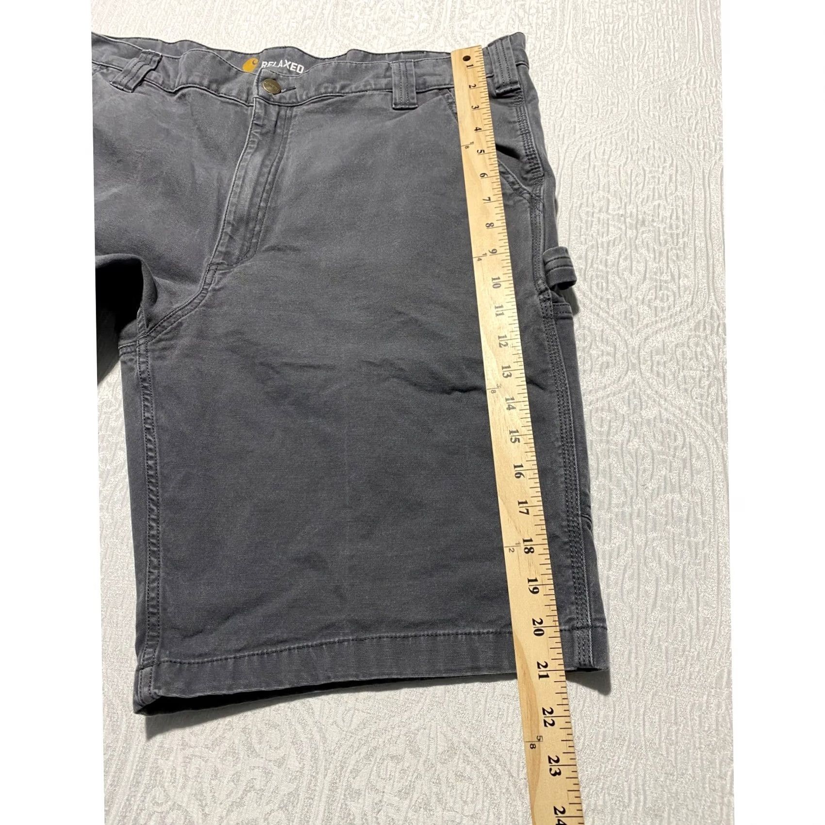 Carhartt Carhartt 103652 Men's Gray Rugged Flex Rigby Cargo Shorts Relaxed Cargo Shorts Size US 40 / EU 56 - 6 Thumbnail