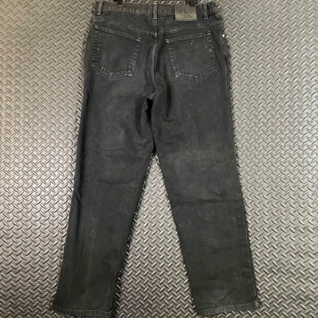 Vintage VINTAGE Calvin Klein Jeans Denim Jeans Black Faded Relax Loose Men Size 34X30 Straight 34 31in Inseam Mens Size US 34 / EU 50 - 2 Thumbnail
