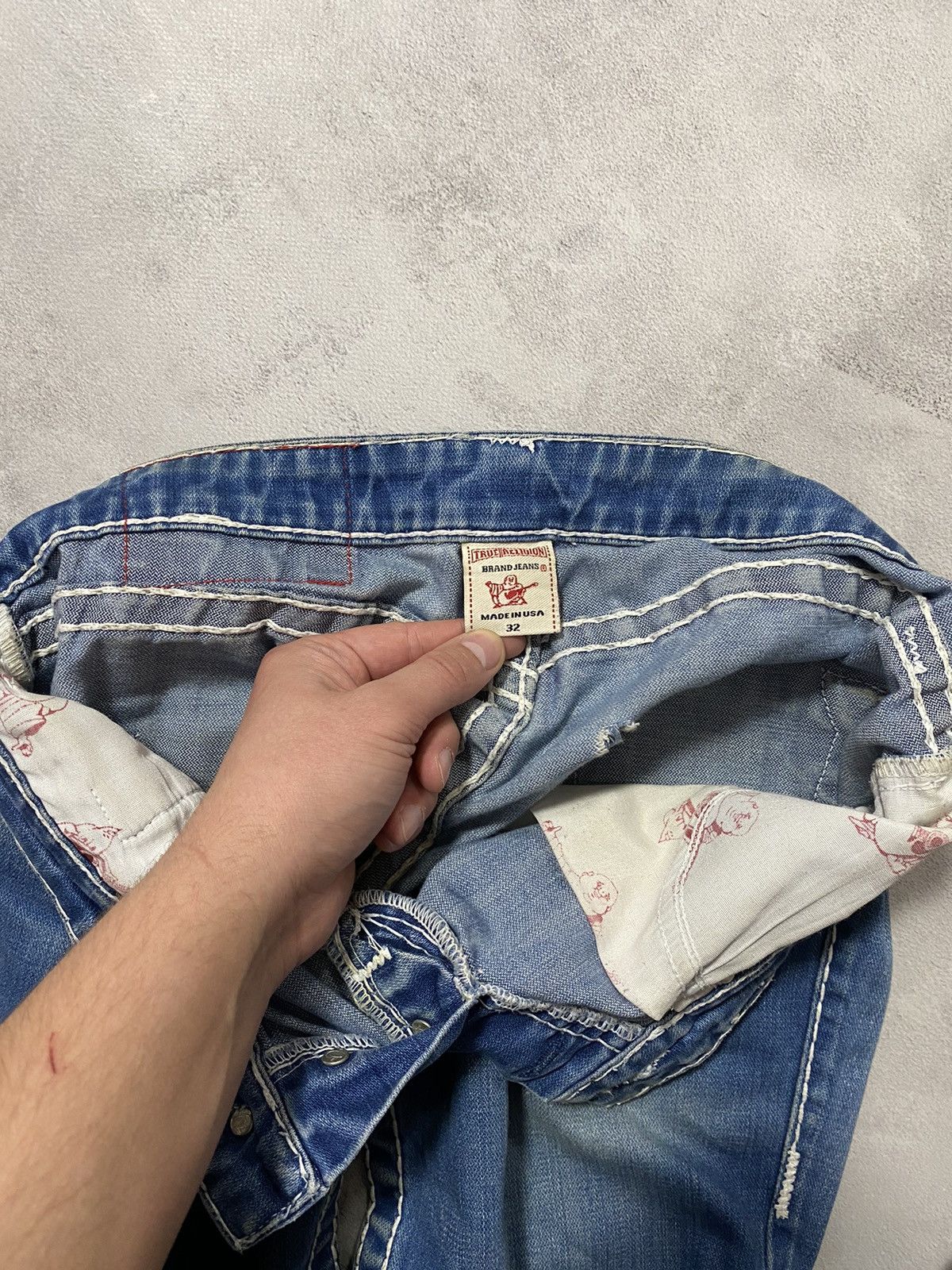 True Religion × Vintage Vintage Jeans Pants True Religion Jhony Super T SLIM-FIT /32 Size US 32 / EU 48 - 15 Thumbnail