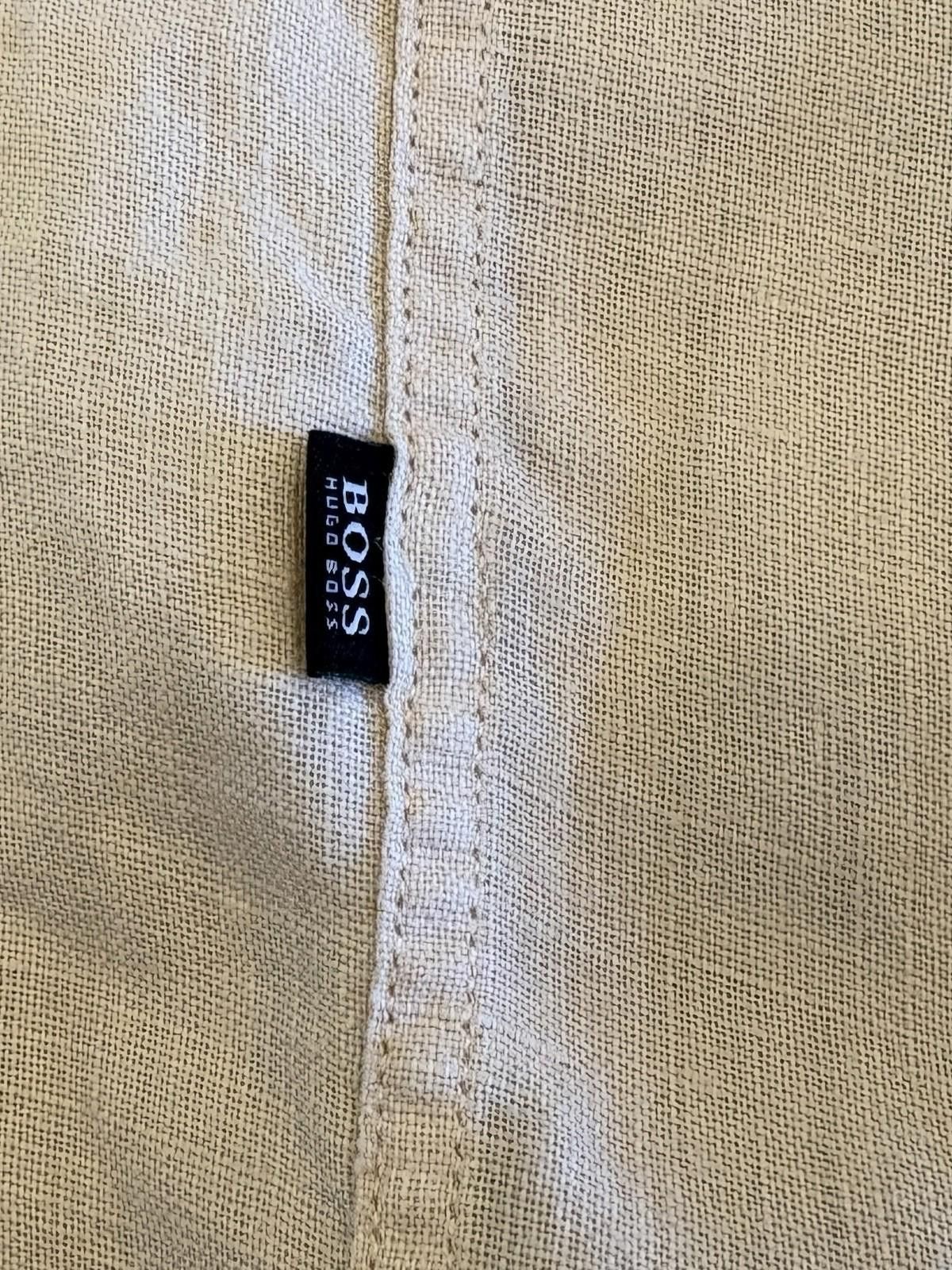Hugo Boss Boss Hugo Boss Tan Long Sleeved Linen Shirt Size L Size US L / EU 52-54 / 3 - 9 Thumbnail