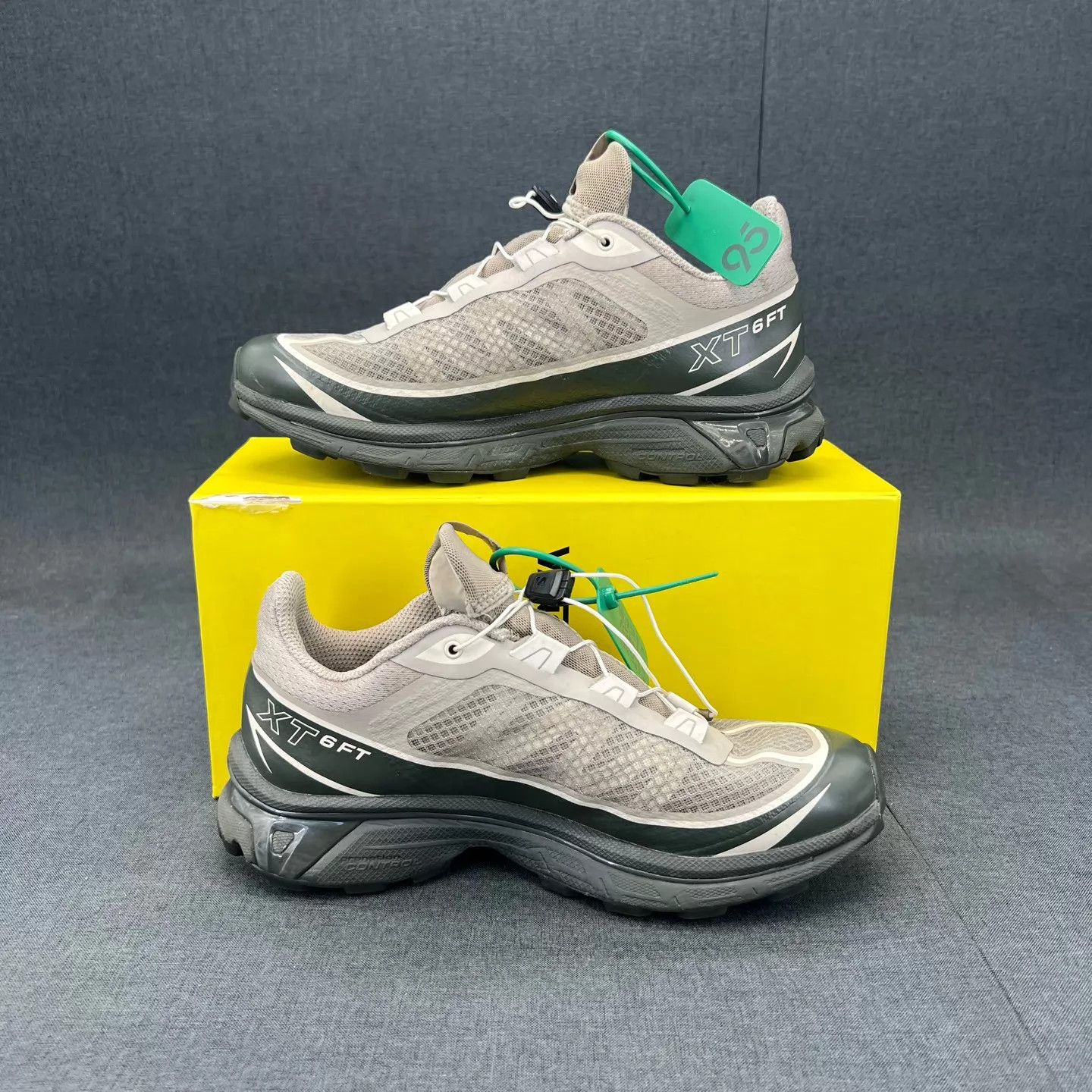 Salomon Salomon XT-6 Khaki Gray men's 40.5 Size US 7.5 / EU 40-41 - 3 Thumbnail