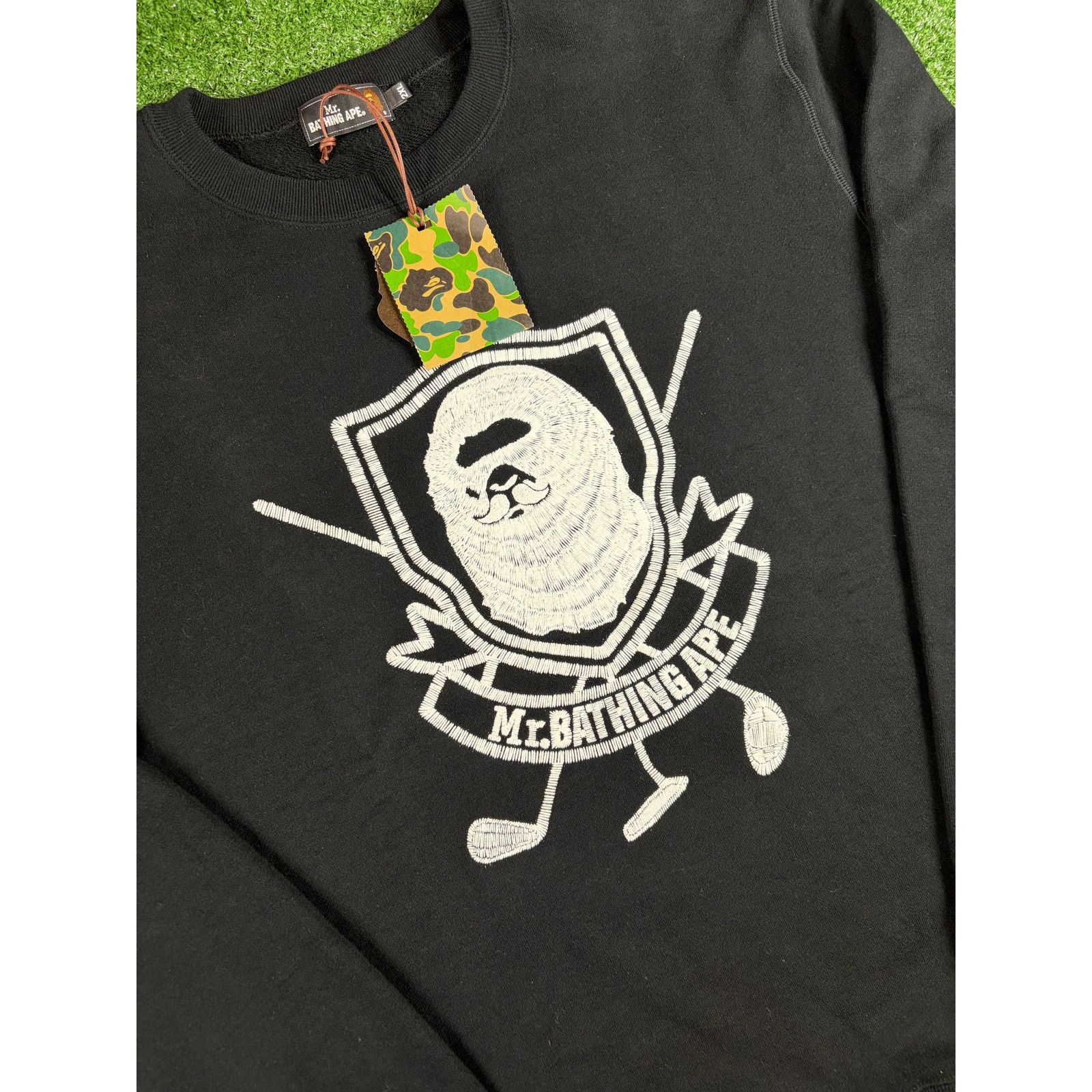 Bape Bape 'Mr. Bathing Ape' Black Crewneck Sweater Size Small Size US S / EU 44-46 / 1 - 2 Thumbnail