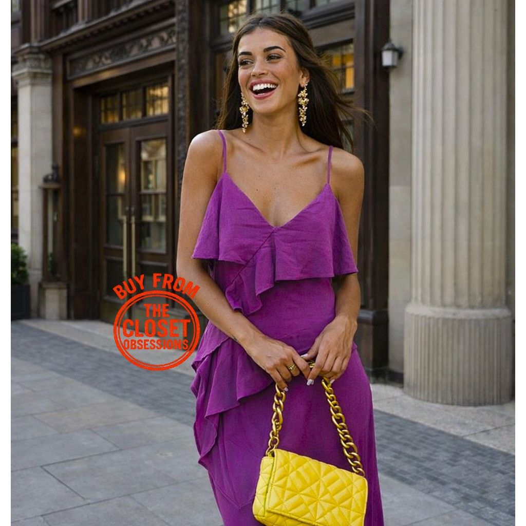 zara purple ruffle dress RUFFLED MINI DRESS - Light lilac