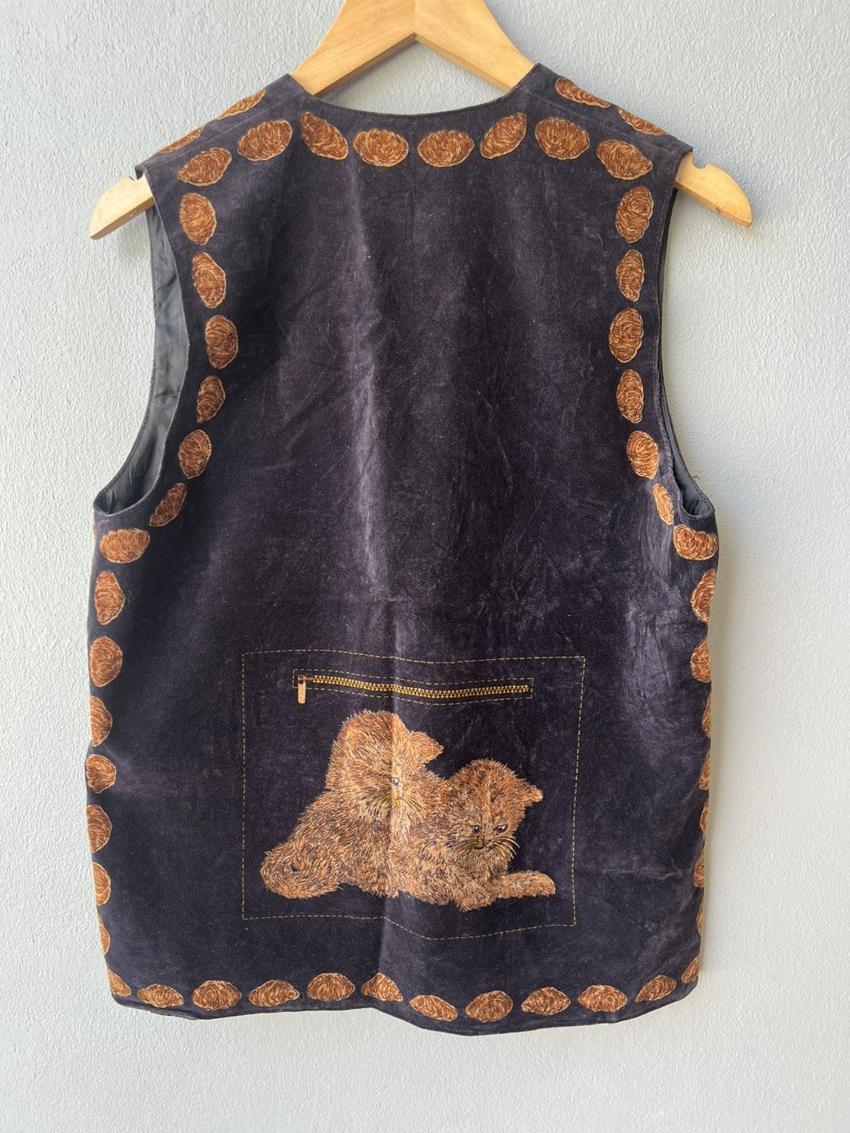Vintage Vintage Leomarina Boutique Kitten Velvet Vest Size M / US 6-8 / IT 42-44 - 3 Thumbnail