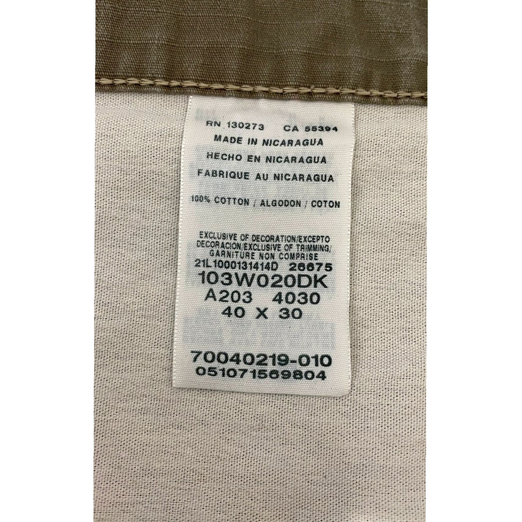 Wrangler VINTAGE Wrangler Riggs Workwear Relaxed Fit Carpenter Pants 40×30 Dark Khaki Ripstop Mens Size US 40 / EU 56 - 5 Thumbnail