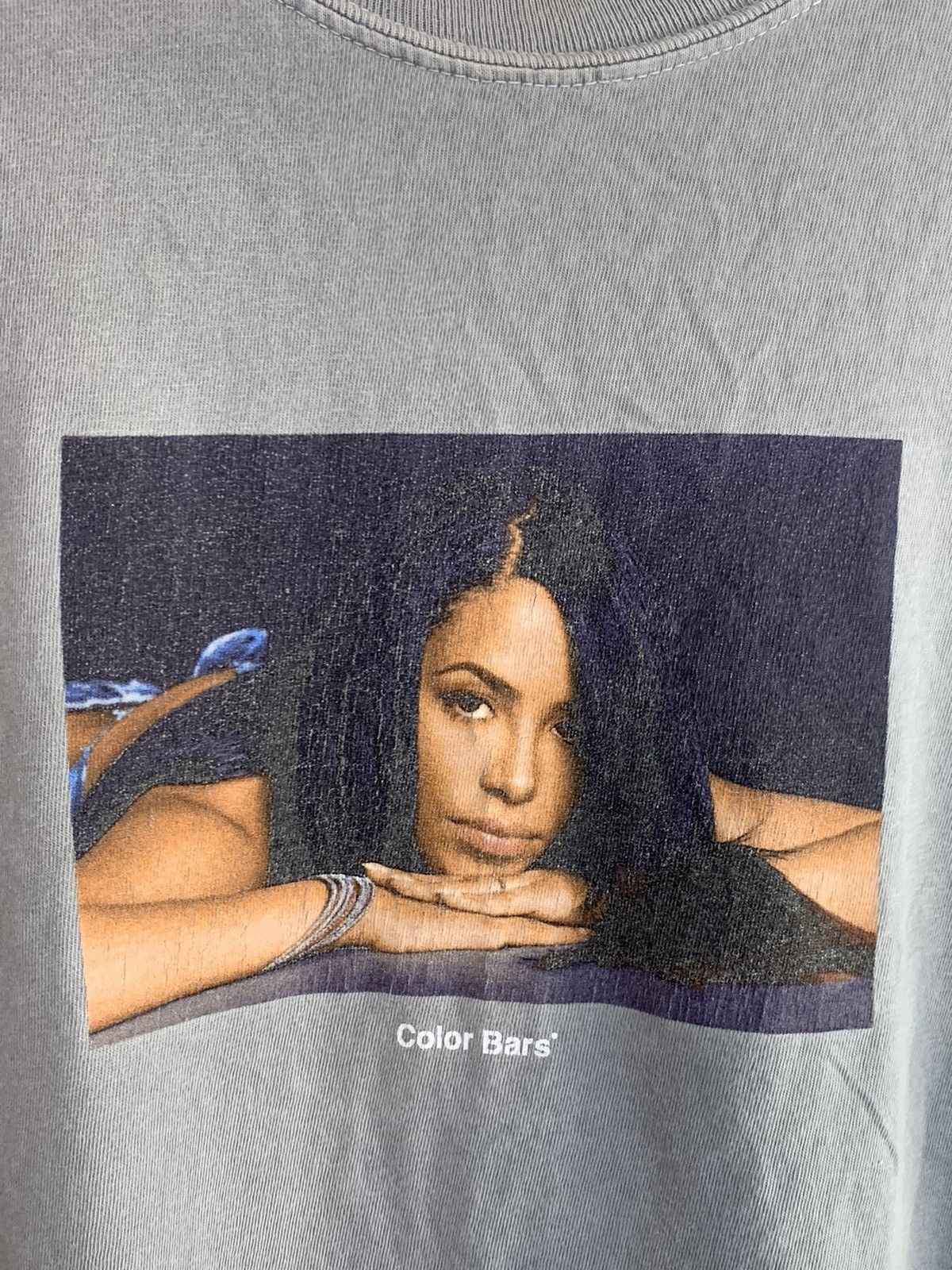 Band Tees *RARE* Aaliyah x Color Bars Portrait Art R&B Rap Music Shirt Size US L / EU 52-54 / 3 - 3 Thumbnail