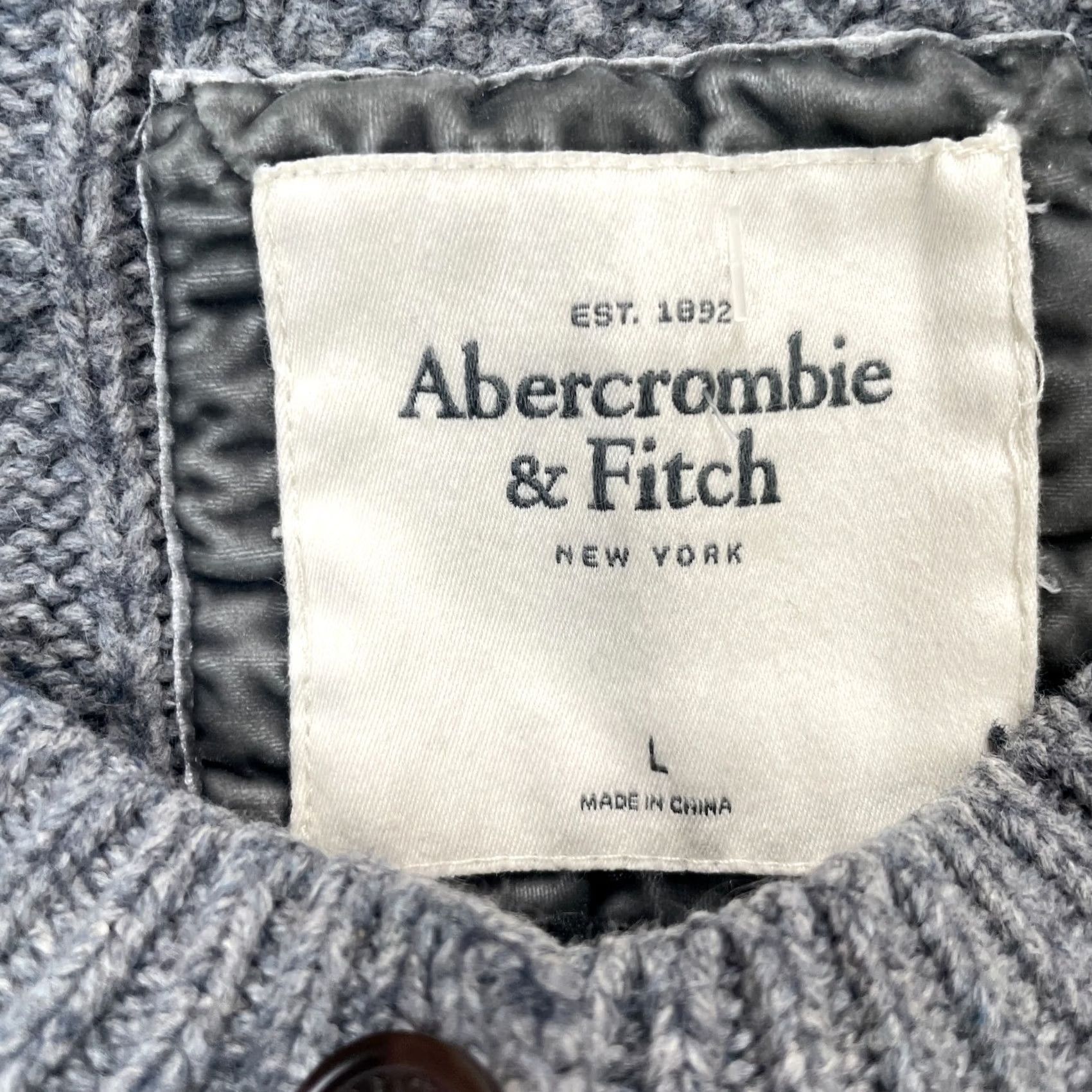 Abercrombie & Fitch Abercrombie And Fitch Sweater Womens Large Gray Cardigan Rabbit Hair Cable Knit Size L / US 10 / IT 46 - 3 Thumbnail