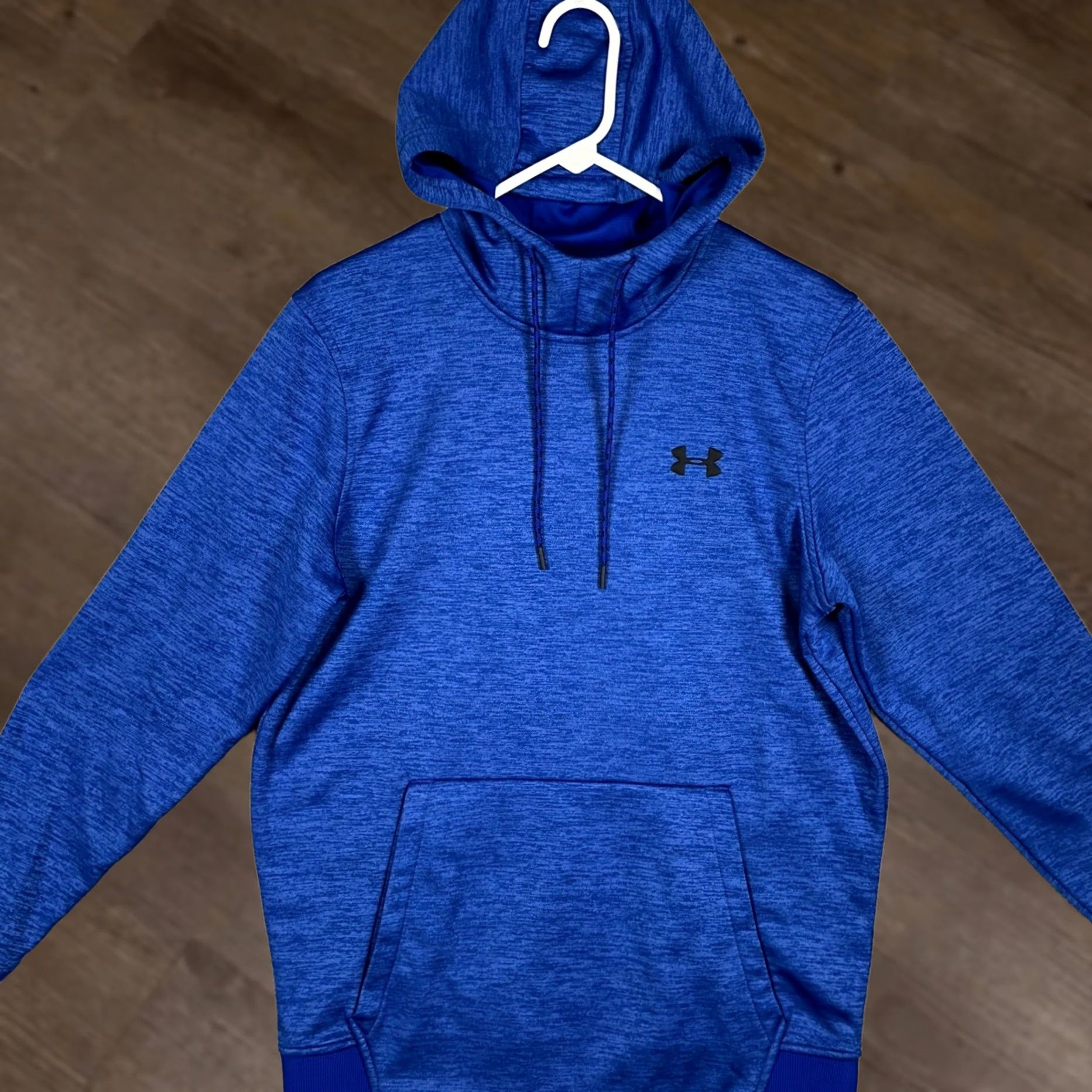 Under Armour Under Armour Hoodie Mens Medium Blue ColdGear Heather Sweatshirt Drawstring Logo Size US M / EU 48-50 / 2 - 1 Thumbnail