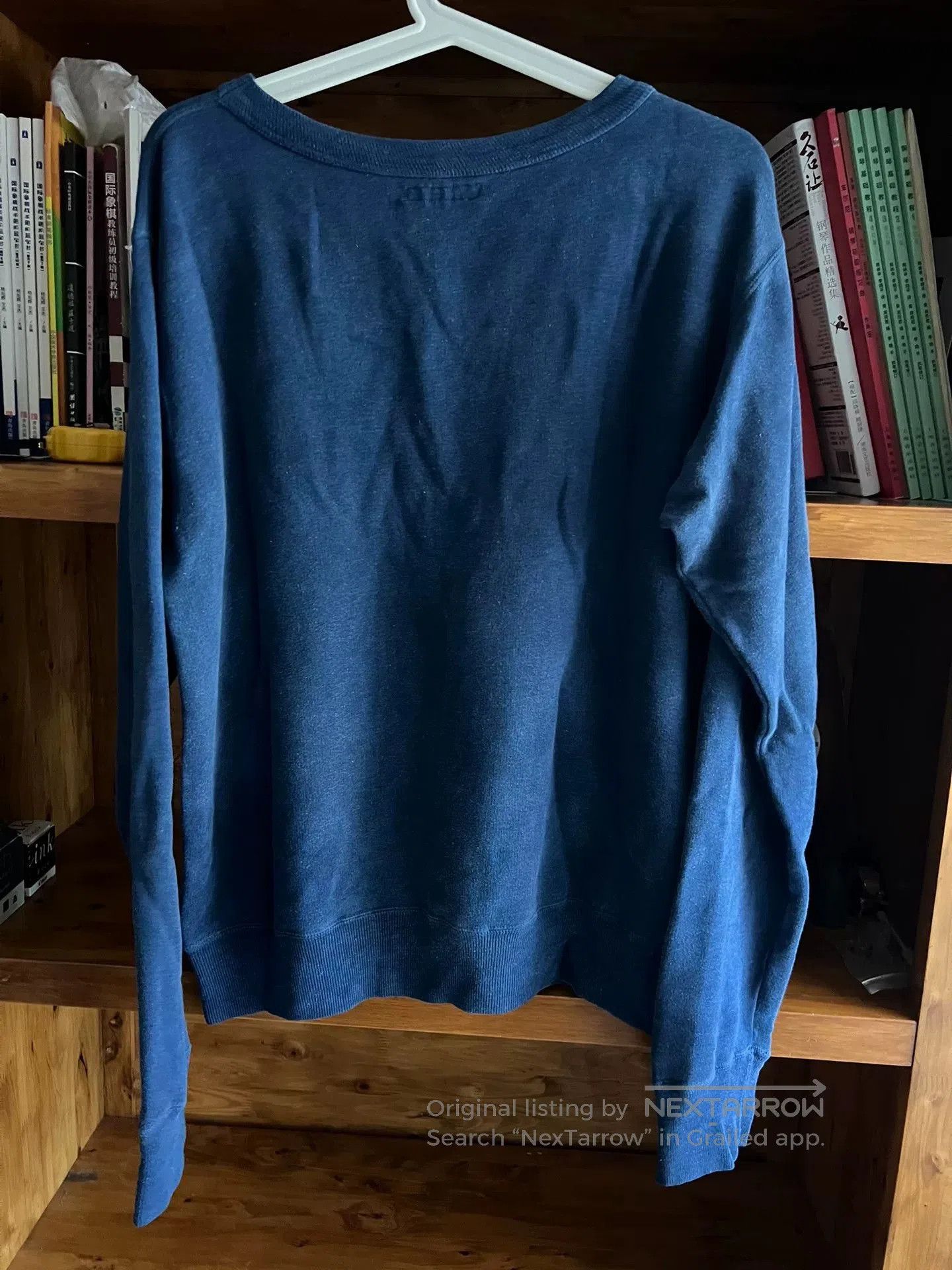 Other blue denim wash sweatshirt with text. Size US M / EU 48-50 / 2 - 6 Thumbnail
