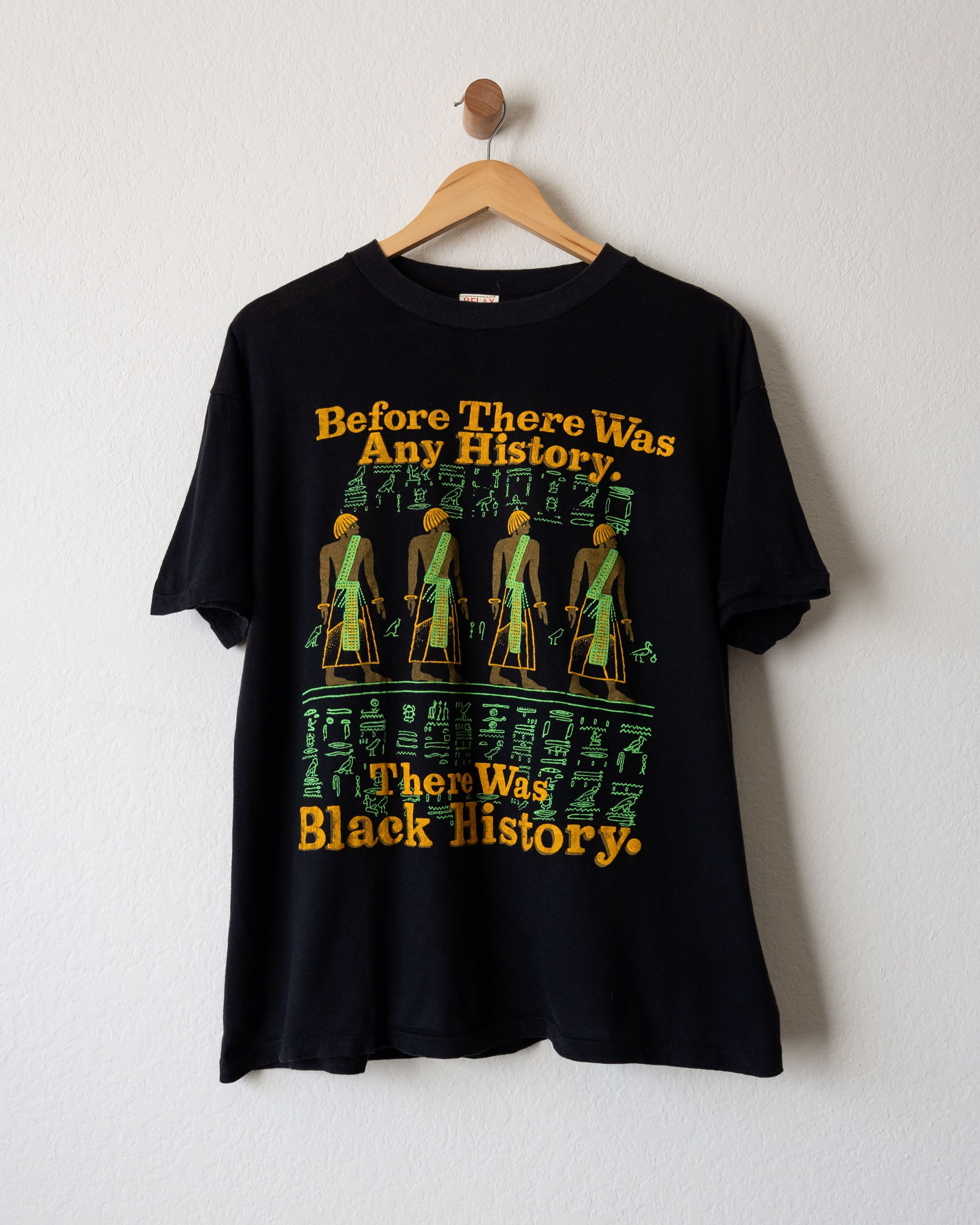 image of Made In USA x Vintage Before Any History There Was Black History T Shirt, Men's (Size Medium)