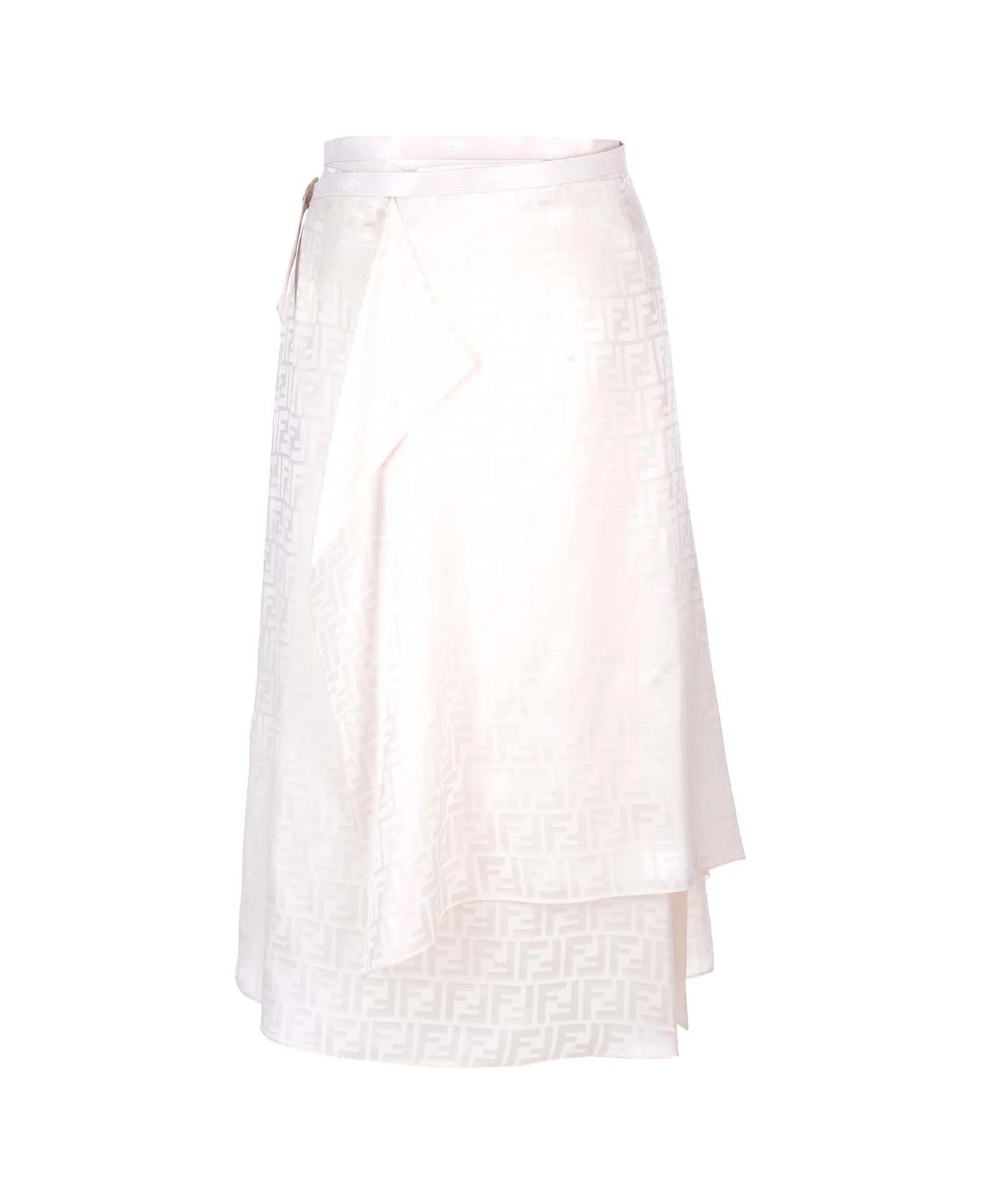 Fendi o1s1wg110426 Skirt in White Size 30" / US 8 / IT 44 - 2 Thumbnail