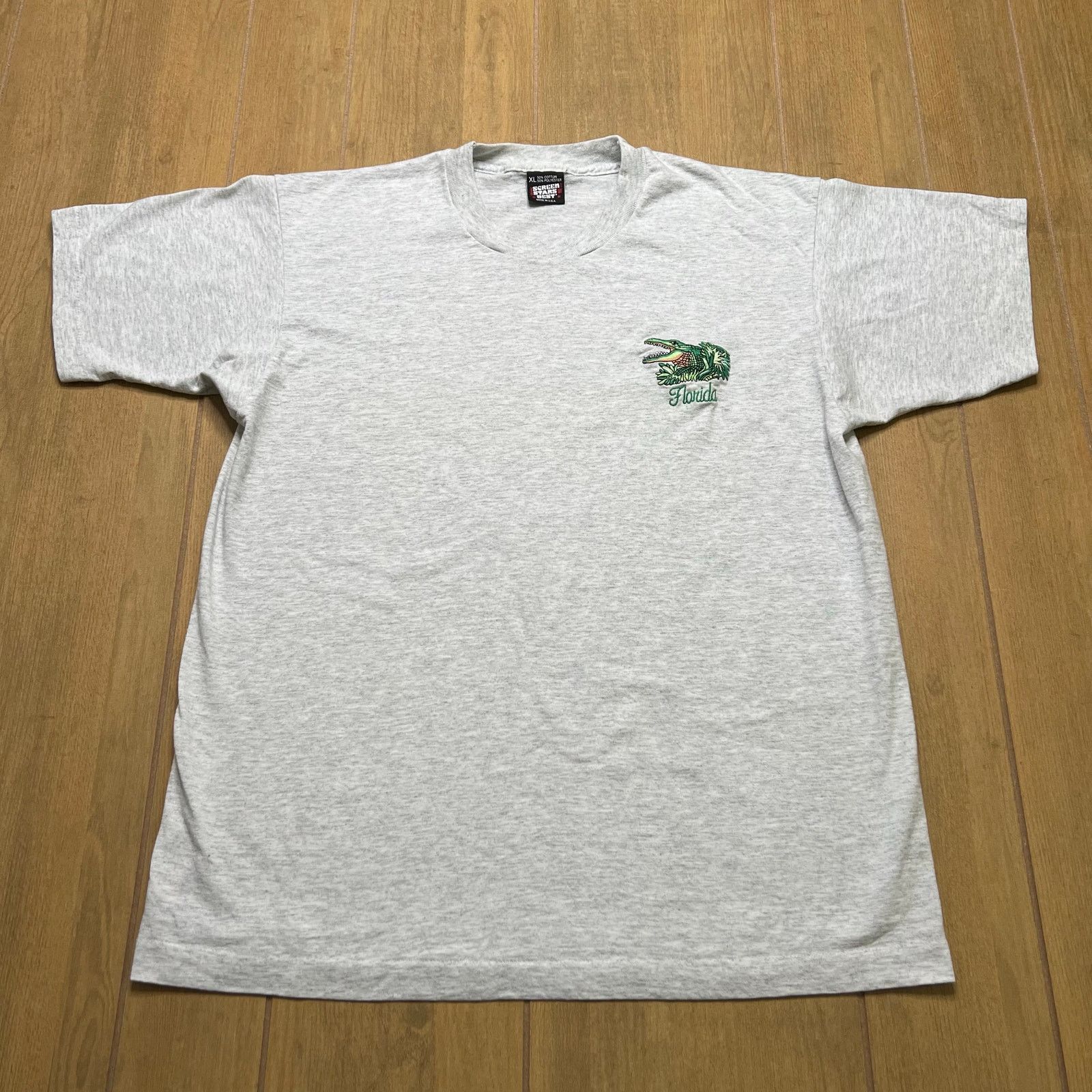 Hanes Vintage 90s "Florida" alligator graphic Men gray T-shirt XL Size US XL / EU 56 / 4 - 1 Thumbnail