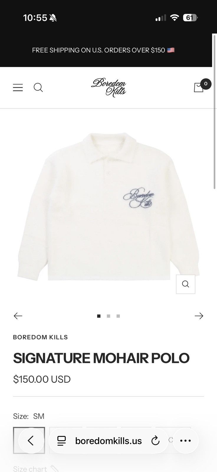 Other BOREDOM KILLS SIGNATURE MOHAIR POLO Size US L / EU 52-54 / 3 - 2 Thumbnail