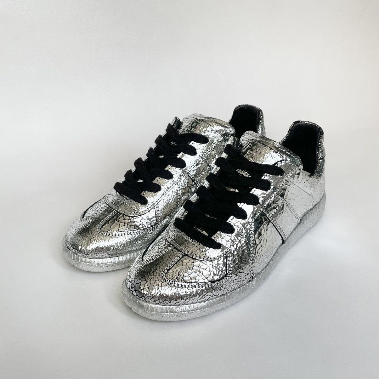 Maison Margiela ‘Cracked Mirror’ Leather GAT Sneakers Size US 7 / IT 37 - 11 Thumbnail