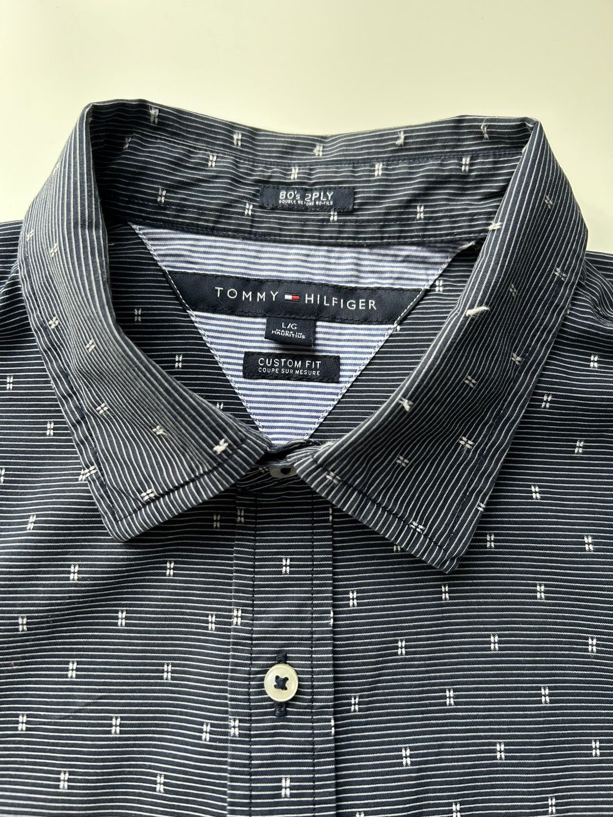 Tommy Hilfiger Tommy Hilfiger navy shirt by Action Art Size US L / EU 52-54 / 3 - 5 Thumbnail