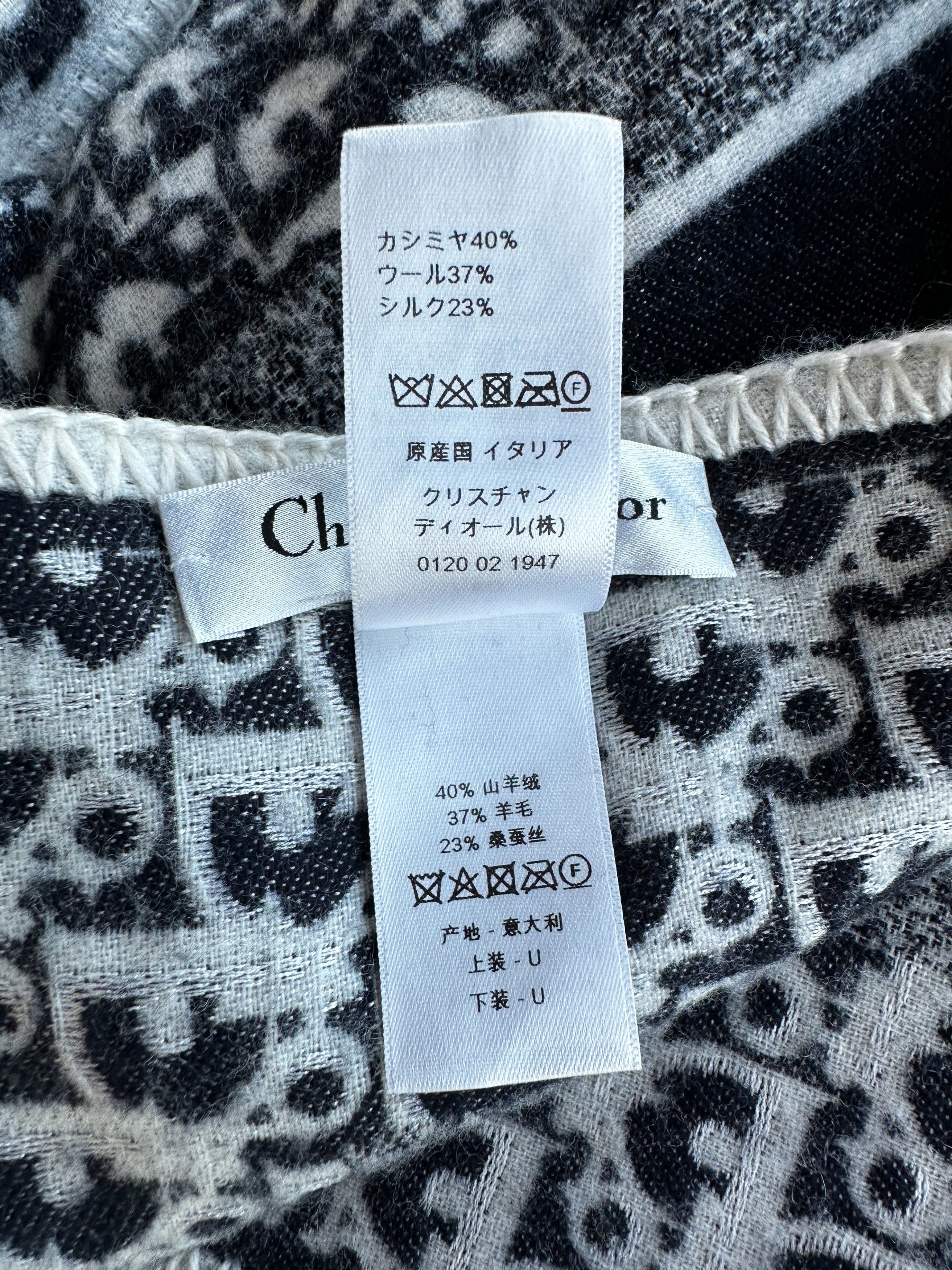 Dior Dior White & Blue Oblique Blanket Size ONE SIZE - 5 Thumbnail