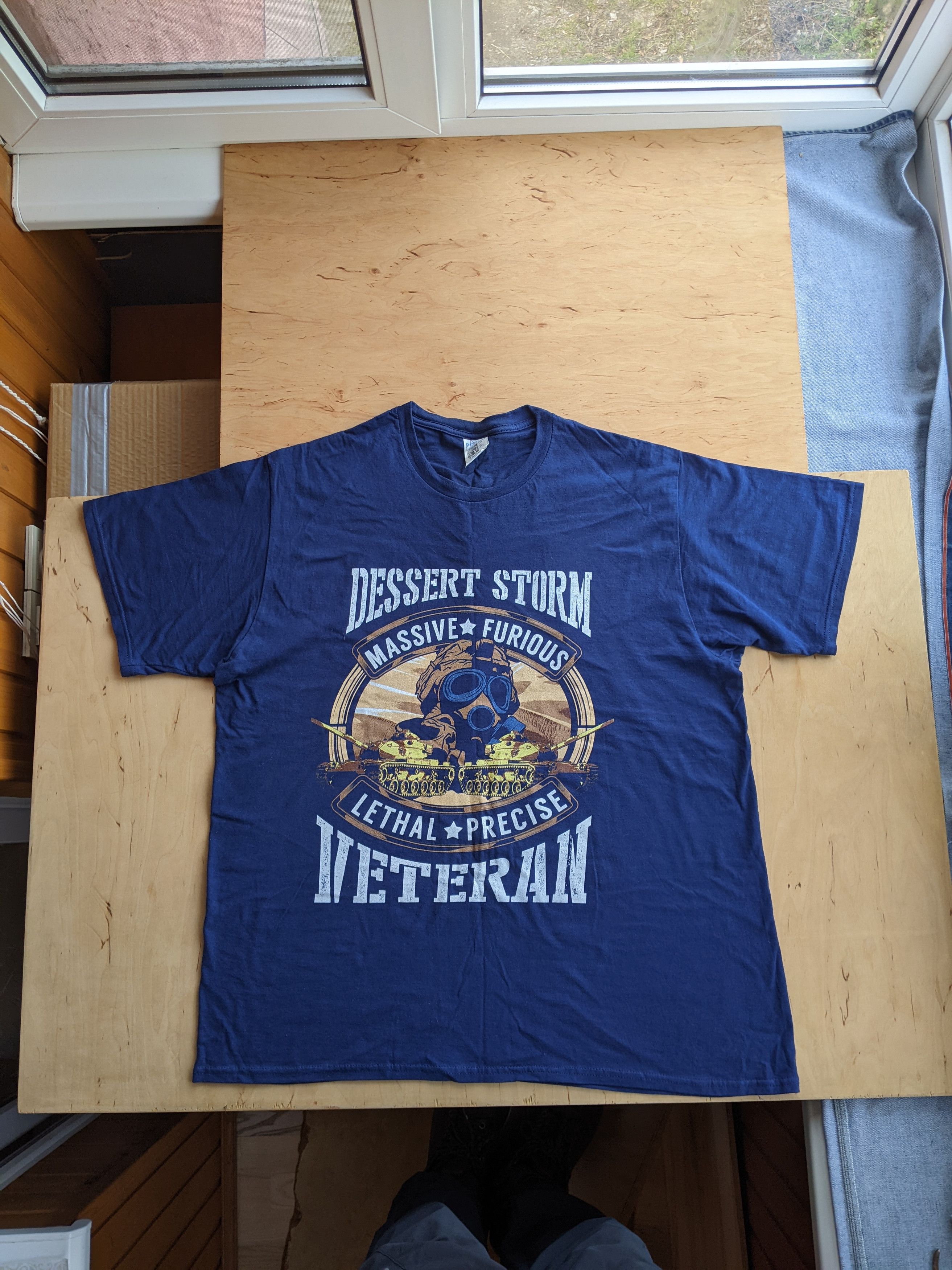 Band Tees × Vintage Desert Storm Cotton Tshirt Port Company Gildan XL Vintage Size US XL / EU 56 / 4 - 1 Thumbnail