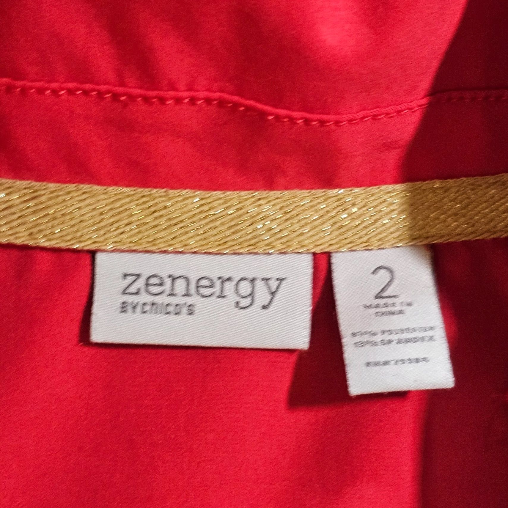 Vintage Chicos Zenergy Jacket Womens Large Orange 3/4 Sleeve Full Zip Athletic Casual Jacket Size L / US 10 / IT 46 - 3 Thumbnail