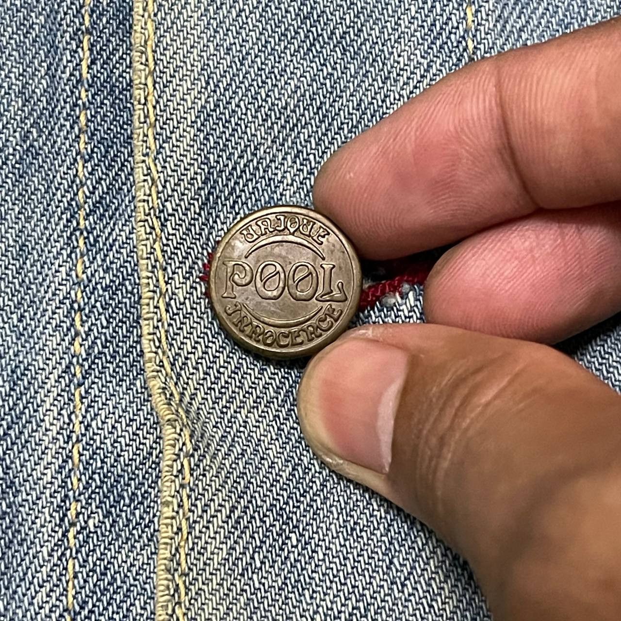 Japanese Brand Vintage Thornbud Pool Club Boxy Distressed Denim Jacket Size US M / EU 48-50 / 2 - 9 Thumbnail
