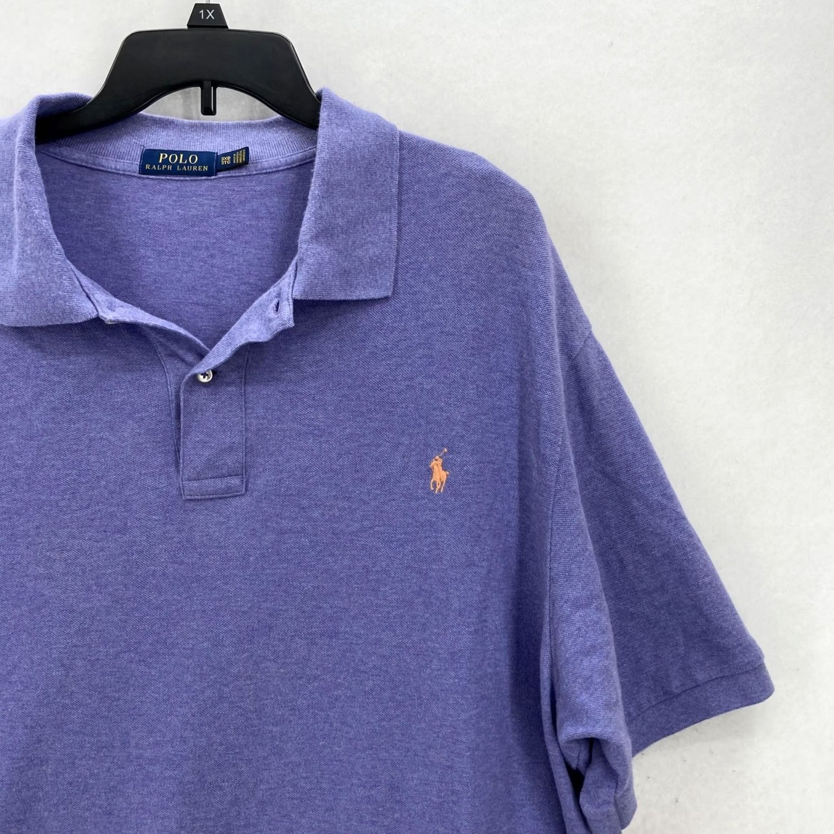 Polo Ralph Lauren Polo Ralph Lauren Shirt Mens 3XB Purple Cotton Short Sleeve Classic Polo Preppy Size US XXL / EU 58 / 5 - 2 Thumbnail