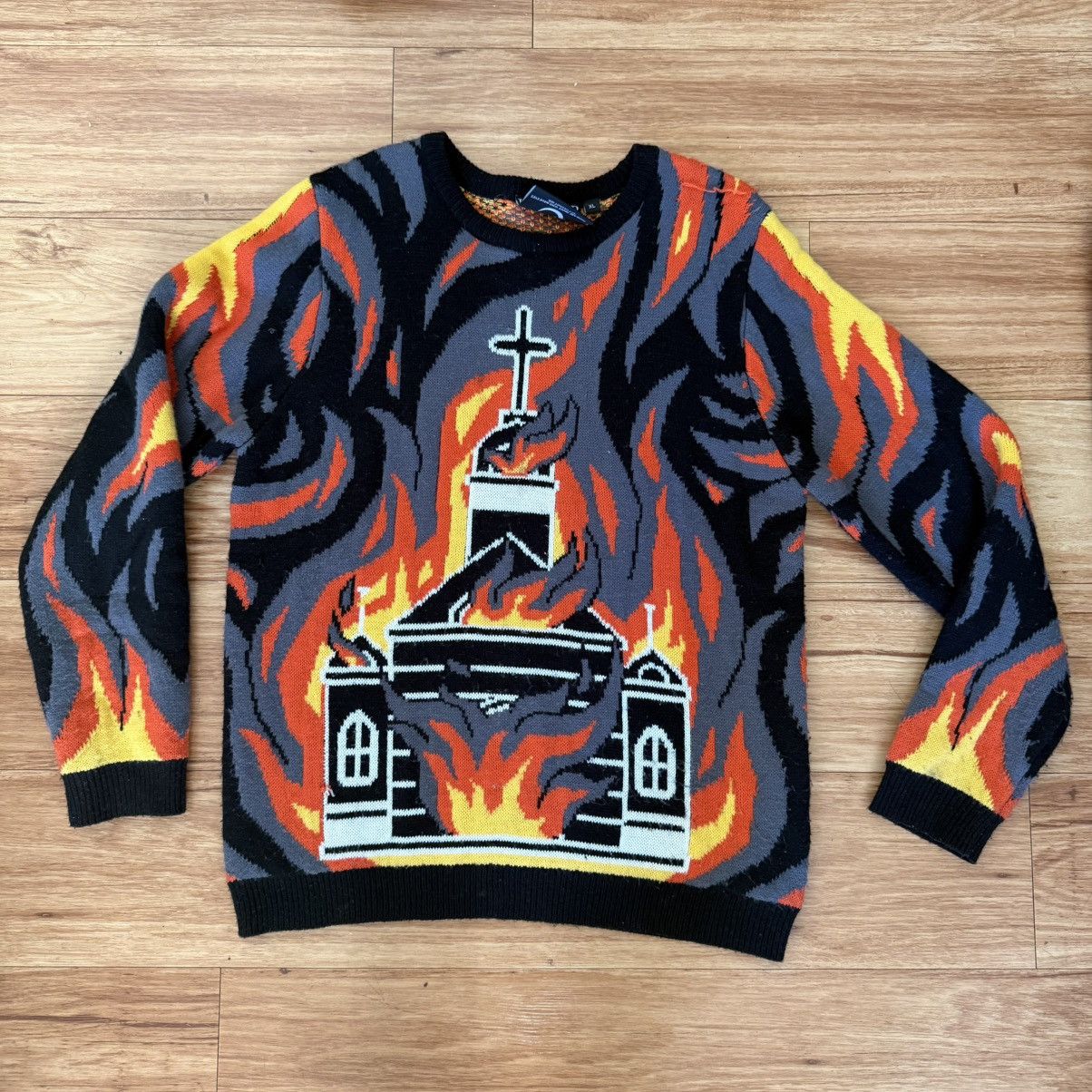 Vintage Vintage Bad Religion Christmas Sweater Oversized Wool L/XL Size US XL / EU 56 / 4 - 1 Thumbnail