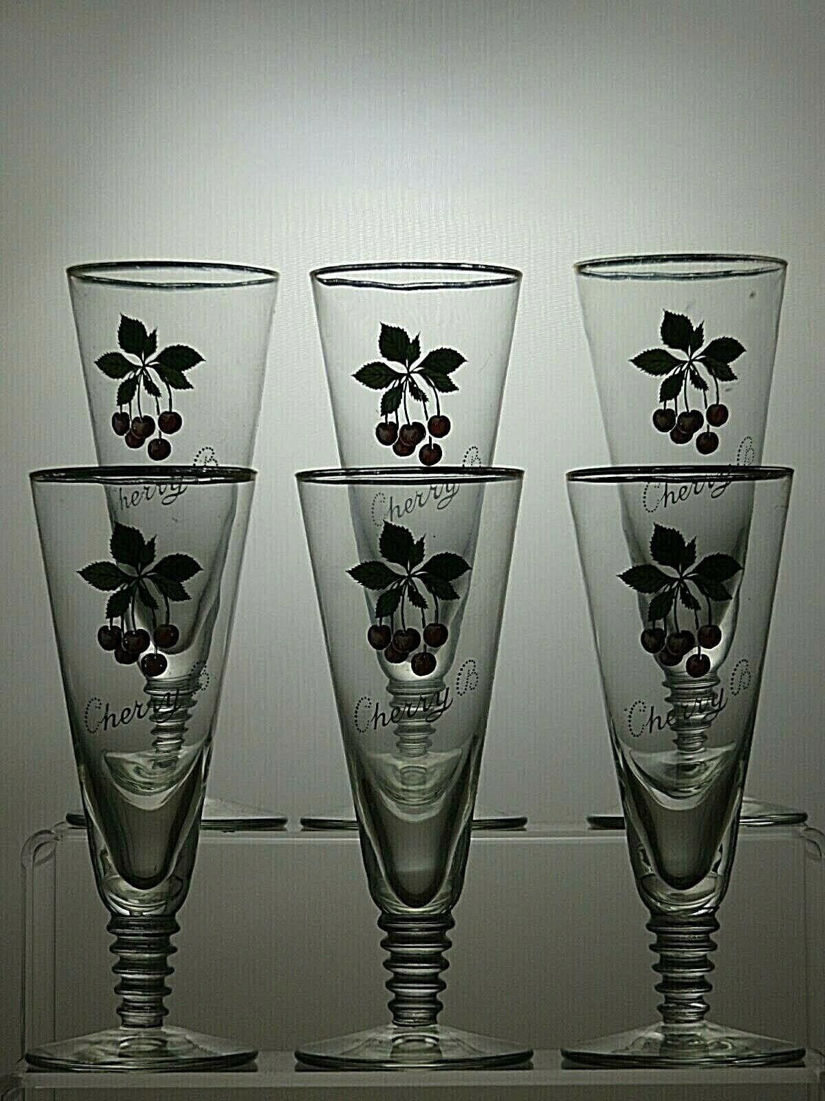 The Unbranded Brand Vintage Glass Hand Painted Set Of 6 Champagne Flutes 6 1/2" Size ONE SIZE - 2 Thumbnail