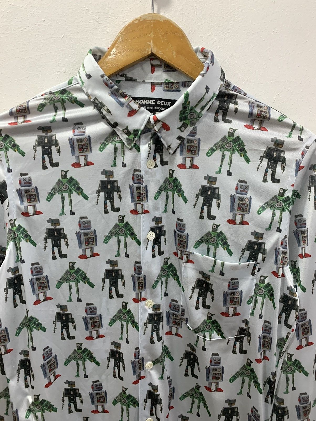 Comme des Garcons COMME des GARÇONS HOMME DEUX ROBOT AOP BUTTON-UP SHIRT Size US M / EU 48-50 / 2 - 4 Thumbnail