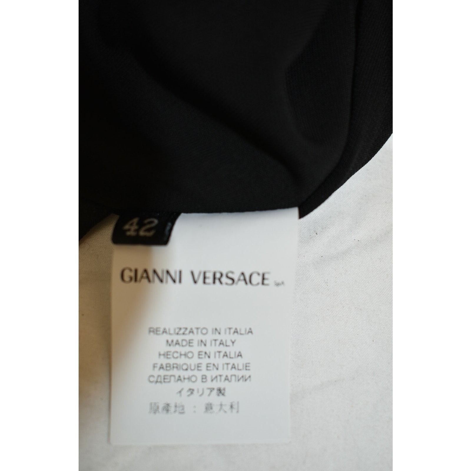 Versace VERSACE A55371 BLACK SILK GOLD RING DRESS BLOUSE TOP 44 IT Size XL / US 12-14 / IT 48-50 - 12 Thumbnail