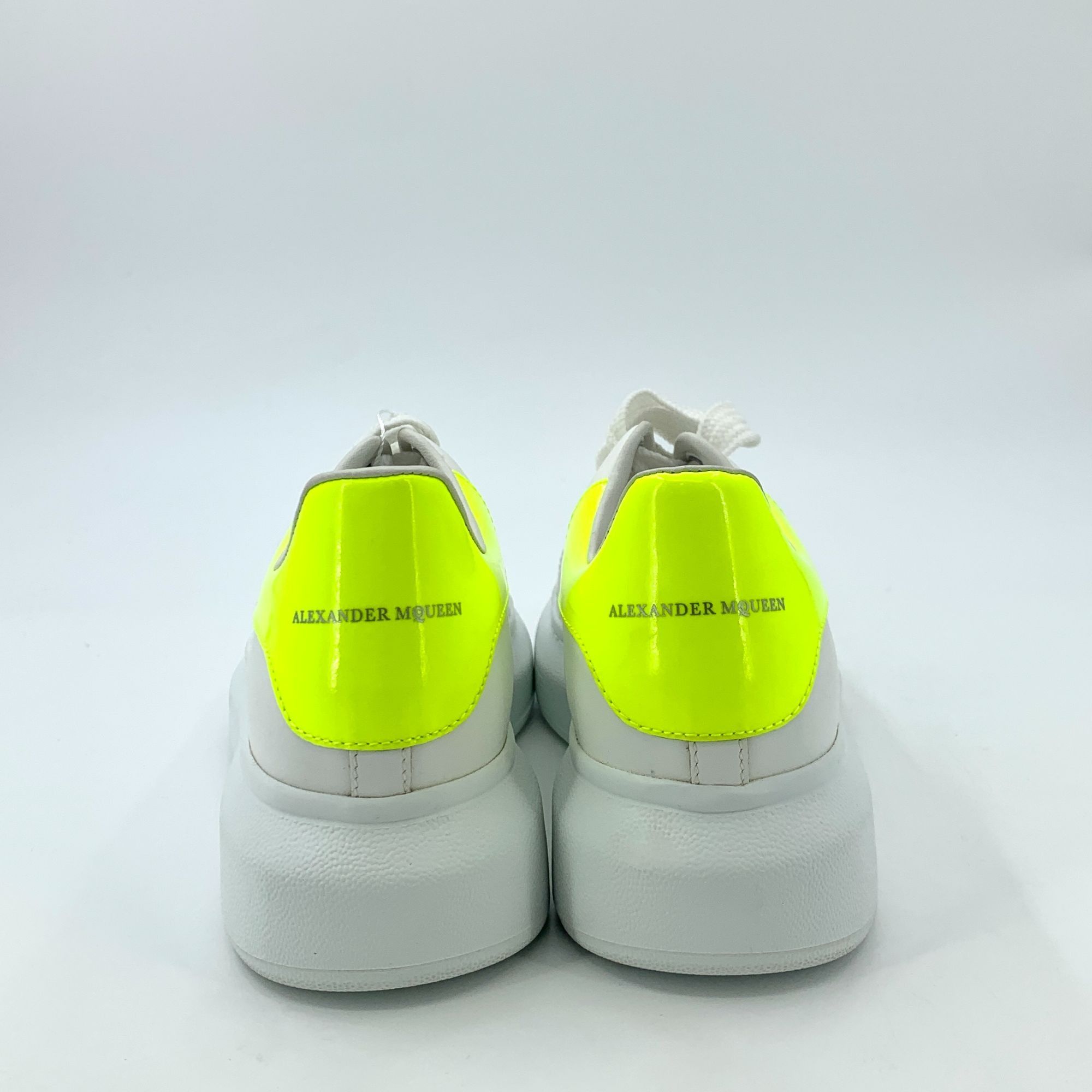 Alexander McQueen Alexander McQueen White & Fluorescent Yellow Heel Thick Sole Size US 8 / IT 38 - 2 Thumbnail