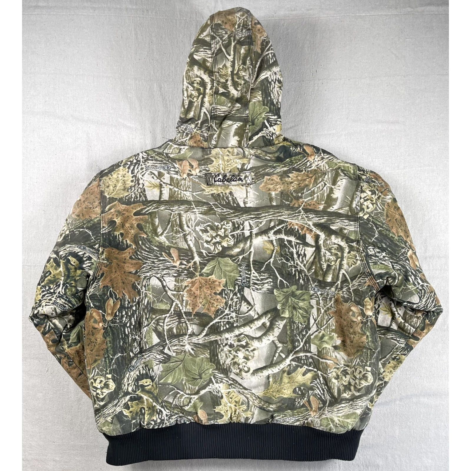 Vintage Cabelas Mens Canvas Camo Jacket XL Insulated Hunting 3D Quilted Seclusion Coat Size US XL / EU 56 / 4 - 2 Thumbnail