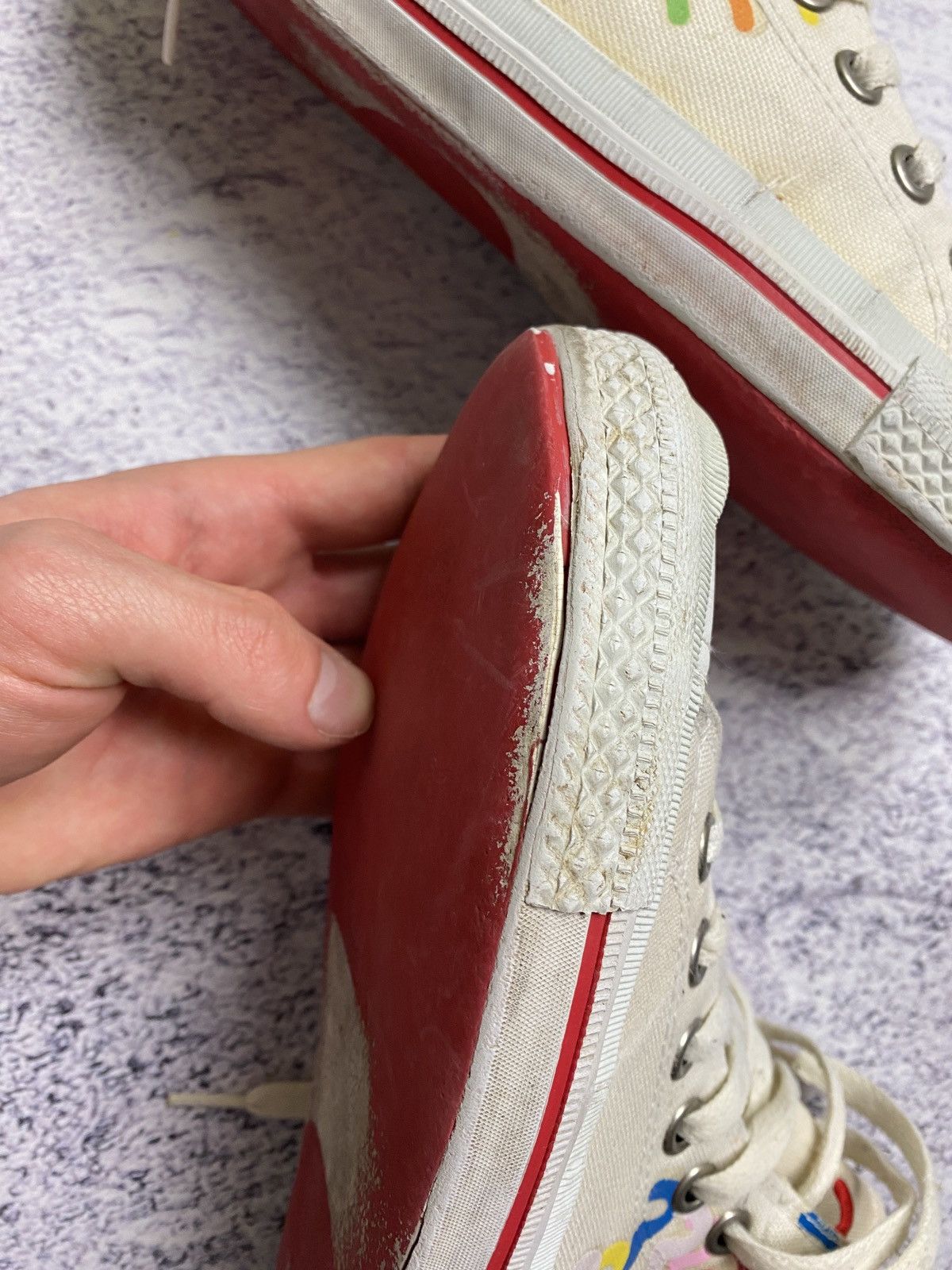 Evisu × Vintage Vintage Evisu Rainbow Repeat Logo Shoes High Top Sneakers Size US 9 / EU 42 - 21 Thumbnail
