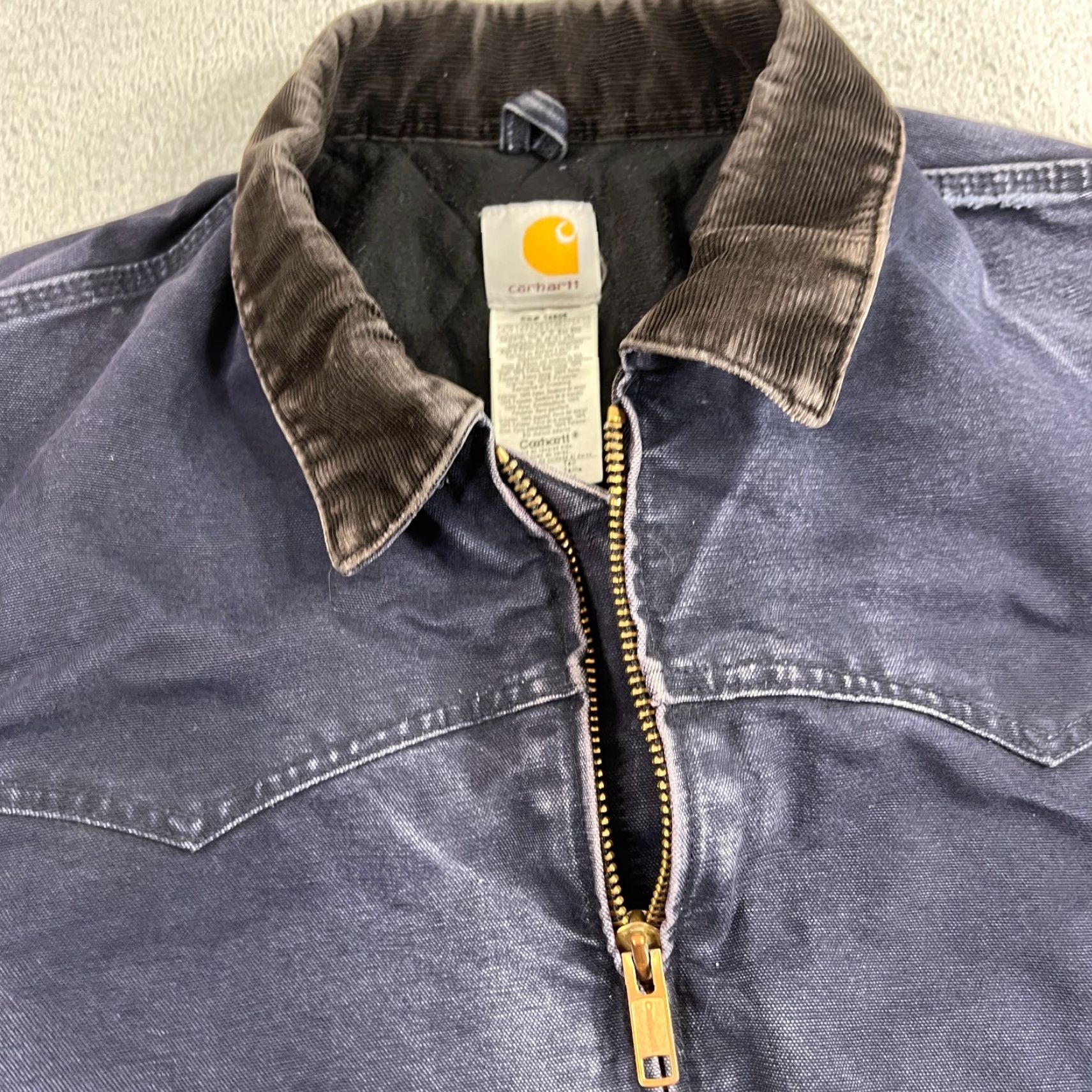 Carhartt VTG Carhartt J14 MDT Santa Fe Jacket Men's Navy Quilted Workwear Coat 2XL Size US XXL / EU 58 / 5 - 4 Thumbnail