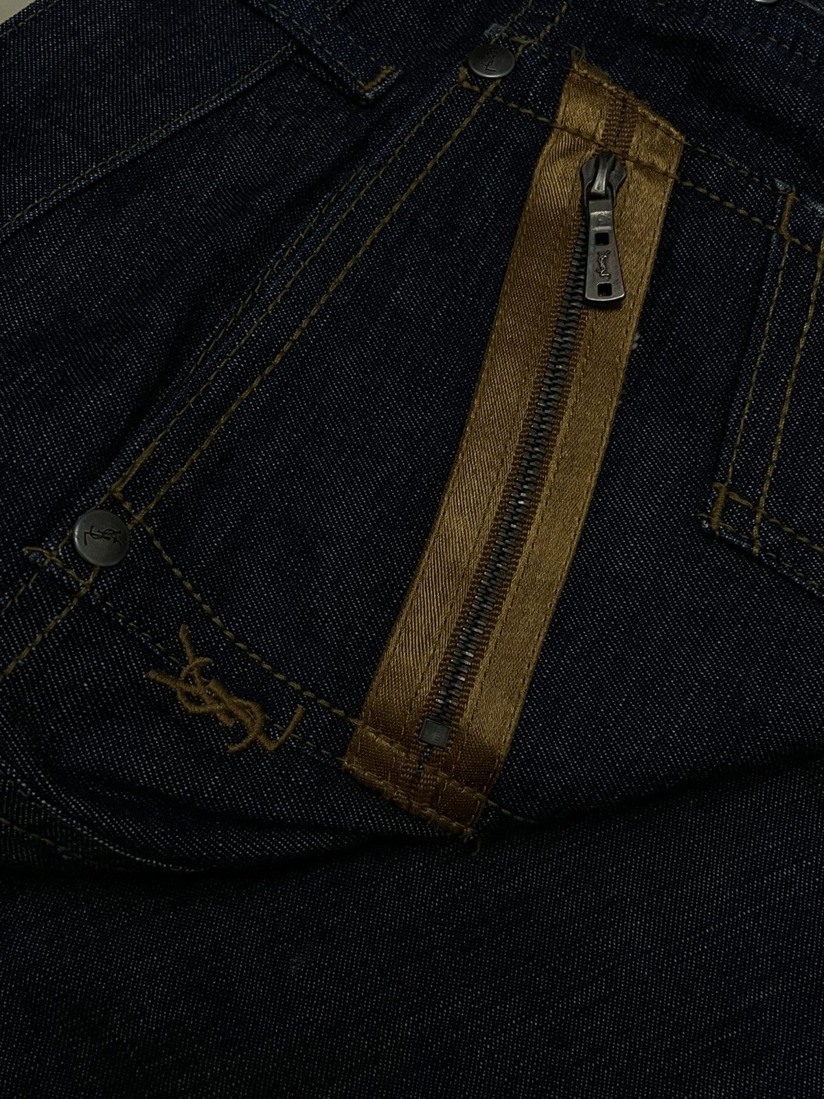 Yves Saint Laurent Vintage Authentic Designer Yves Saint Laurent Flared Denim Size US 27 - 15 Thumbnail