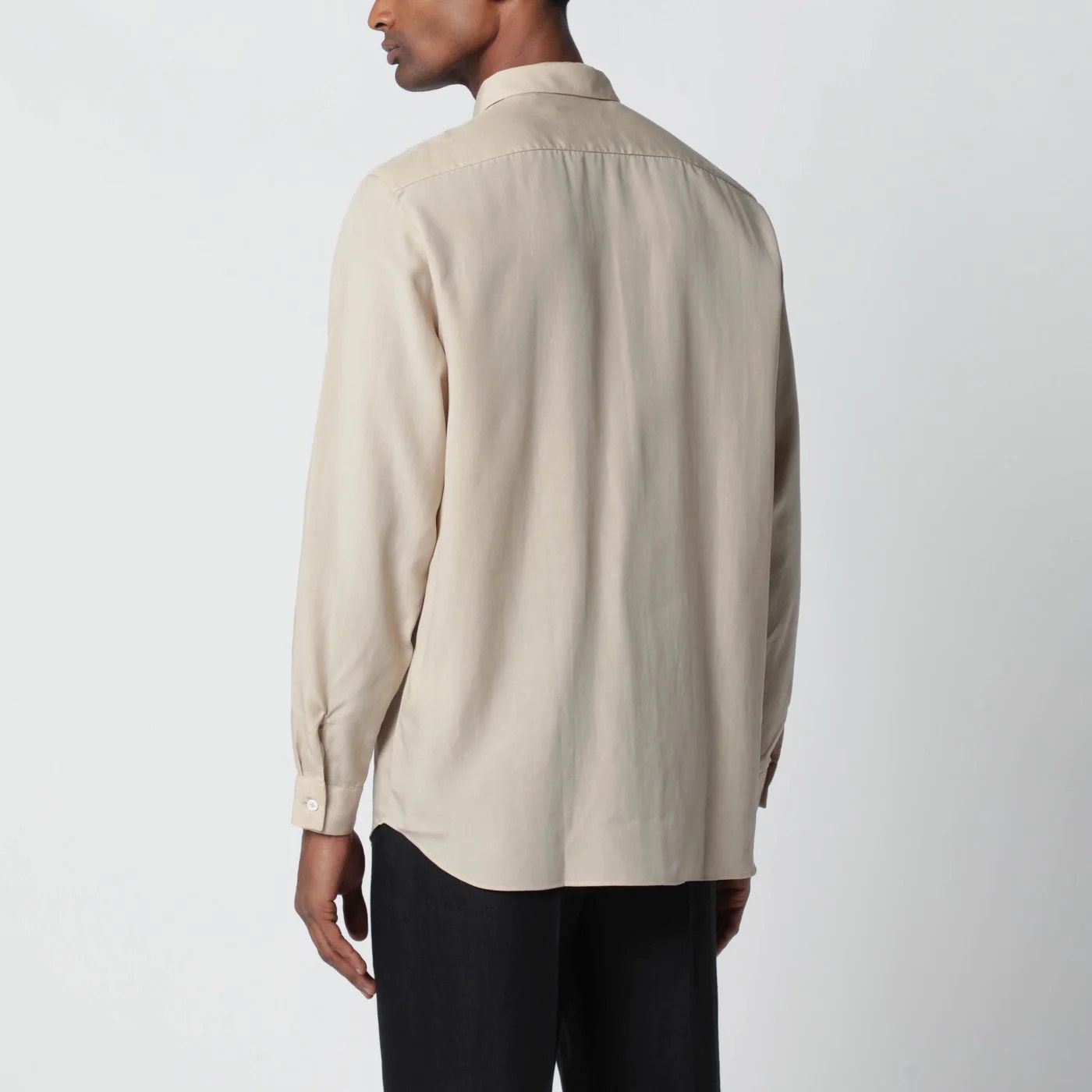 Lardini o1d2blof0526 Linen-blend Shirt in Beige Size US L / EU 52-54 / 3 - 3 Thumbnail