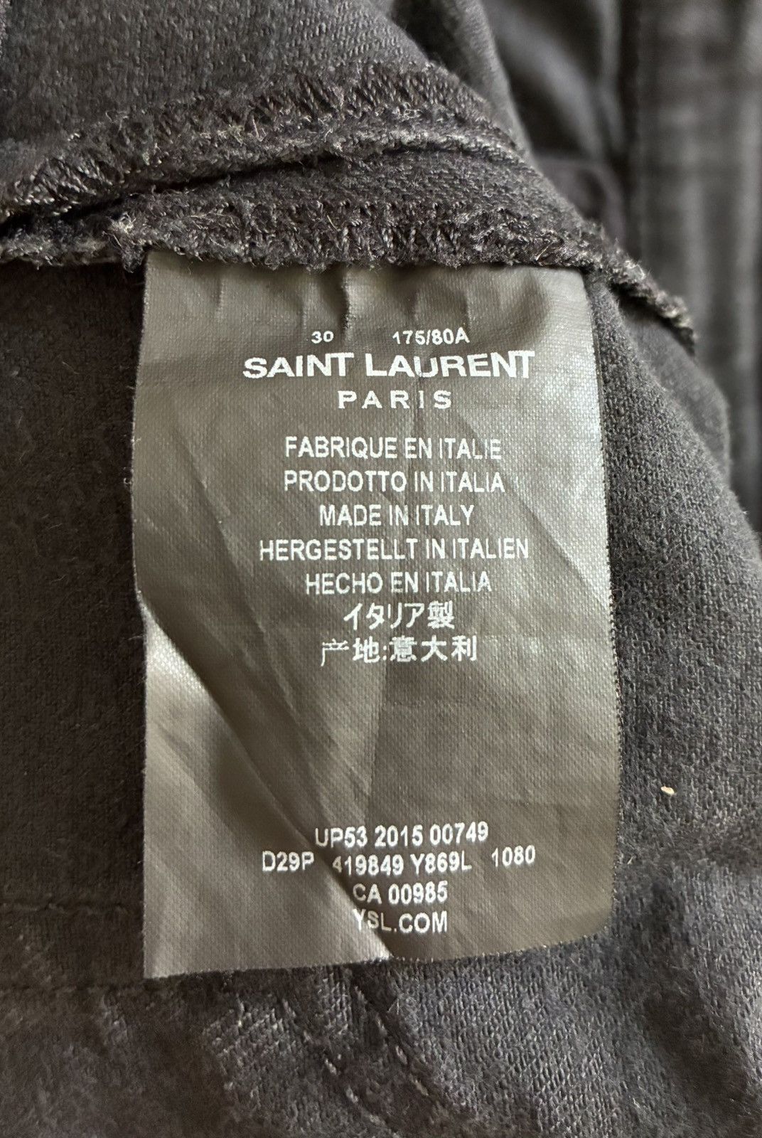 Saint Laurent Paris Saint Laurent Paris Slim Jeans Size US 30 / EU 46 - 9 Thumbnail