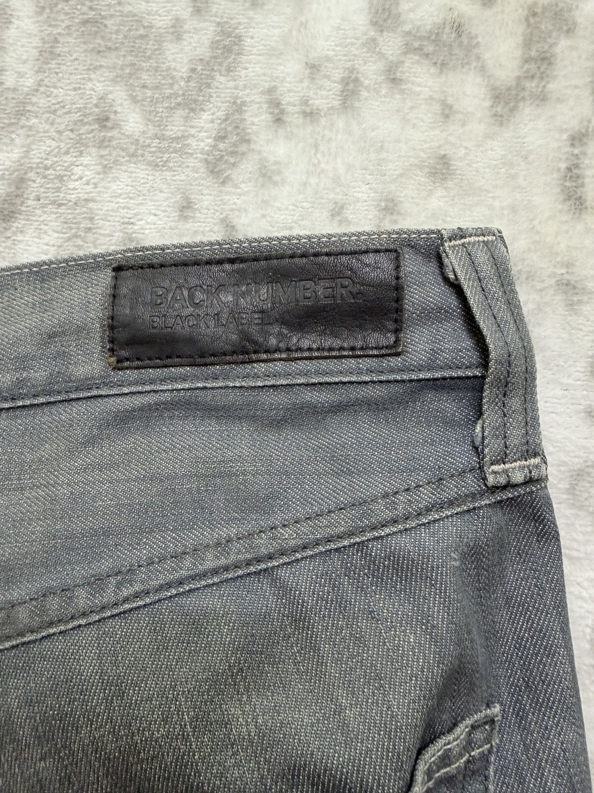 Kapital Vintage Back Number Claw Marks Straight Faded Grey Jeans Size US 34 / EU 50 - 14 Thumbnail