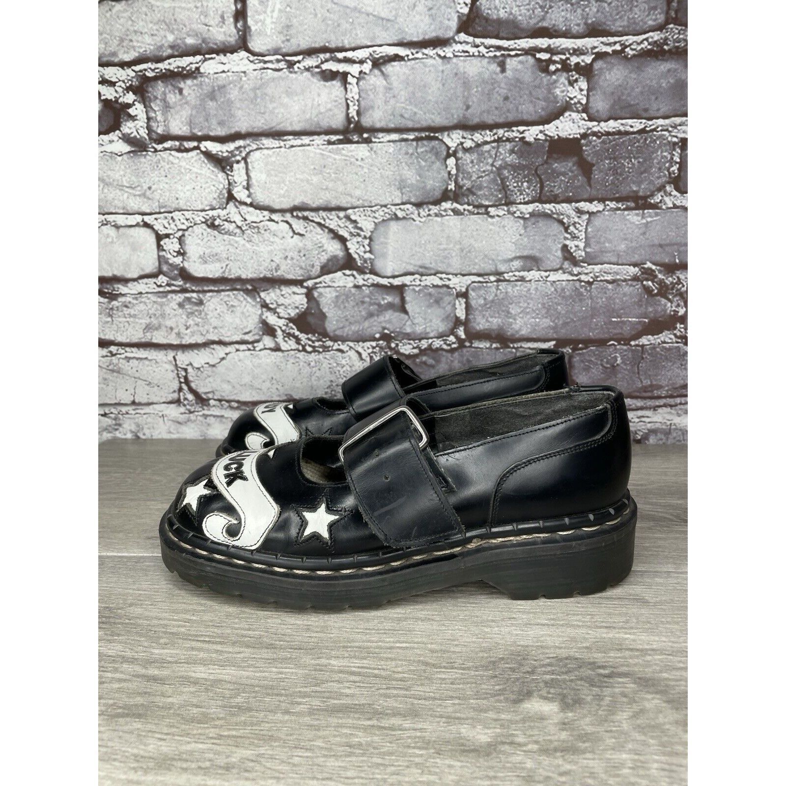 Other VTG TUK LADY LUCK Black Leather MaryJane Strap England Shoes Size US 5.5 / IT 35.5 - 1 Thumbnail